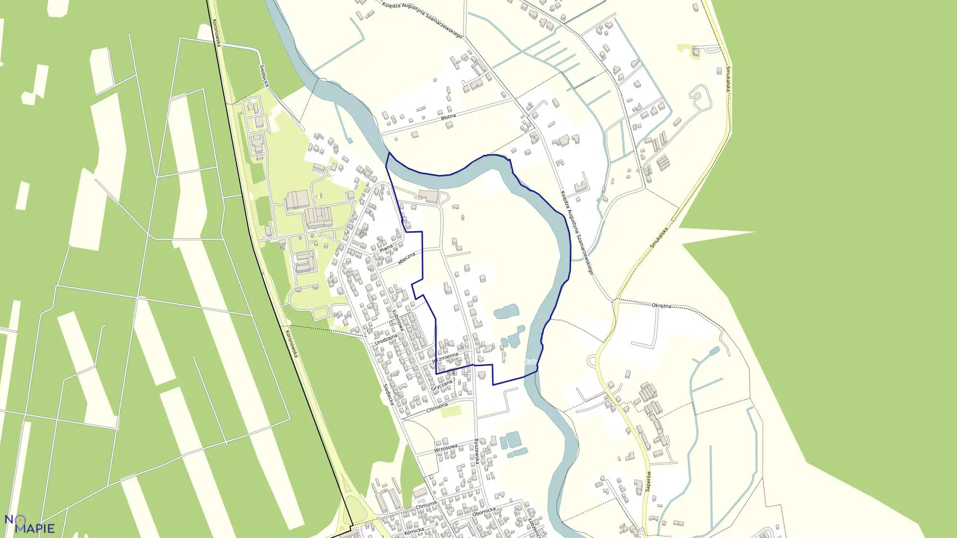 Mapa obrębu 0013 w mieście Bydgoszcz