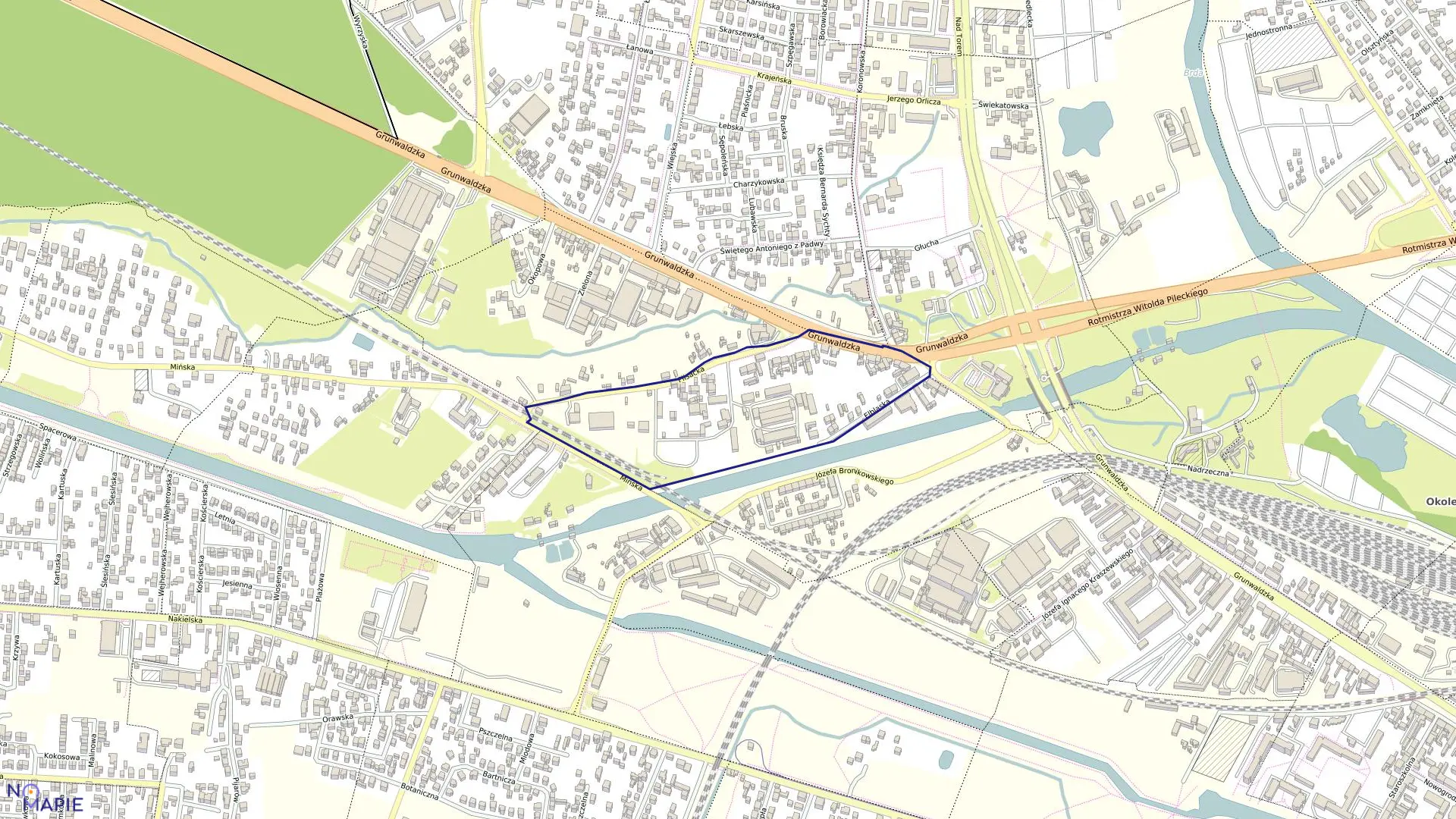 Mapa obrębu 0030 w mieście Bydgoszcz