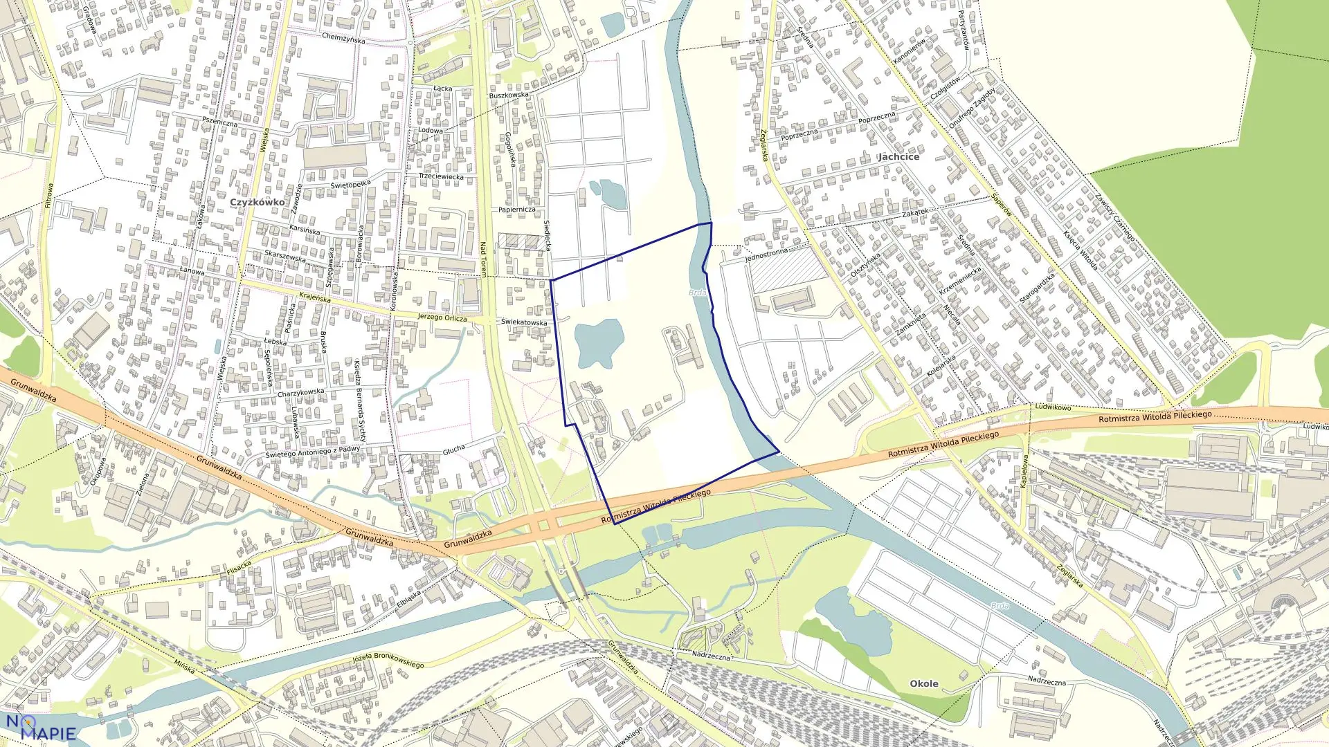 Mapa obrębu 0060 w mieście Bydgoszcz