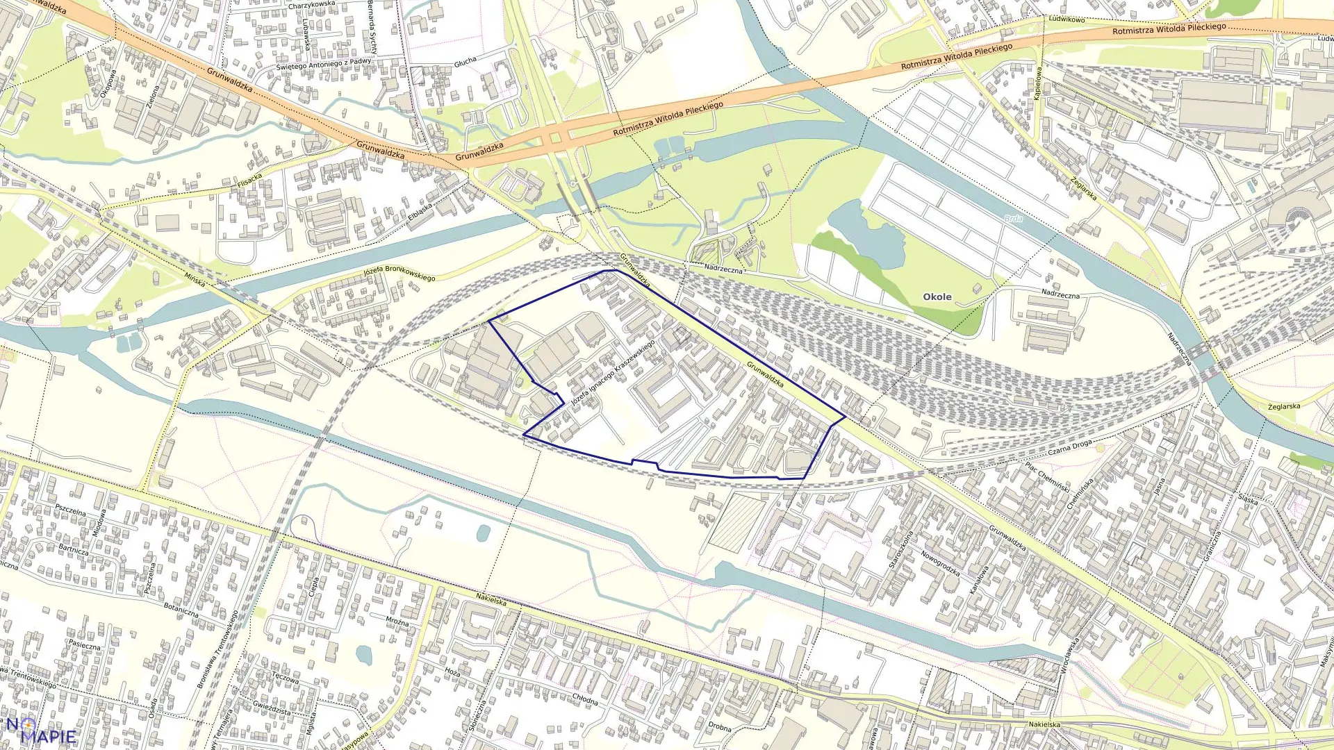 Mapa obrębu 0063 w mieście Bydgoszcz