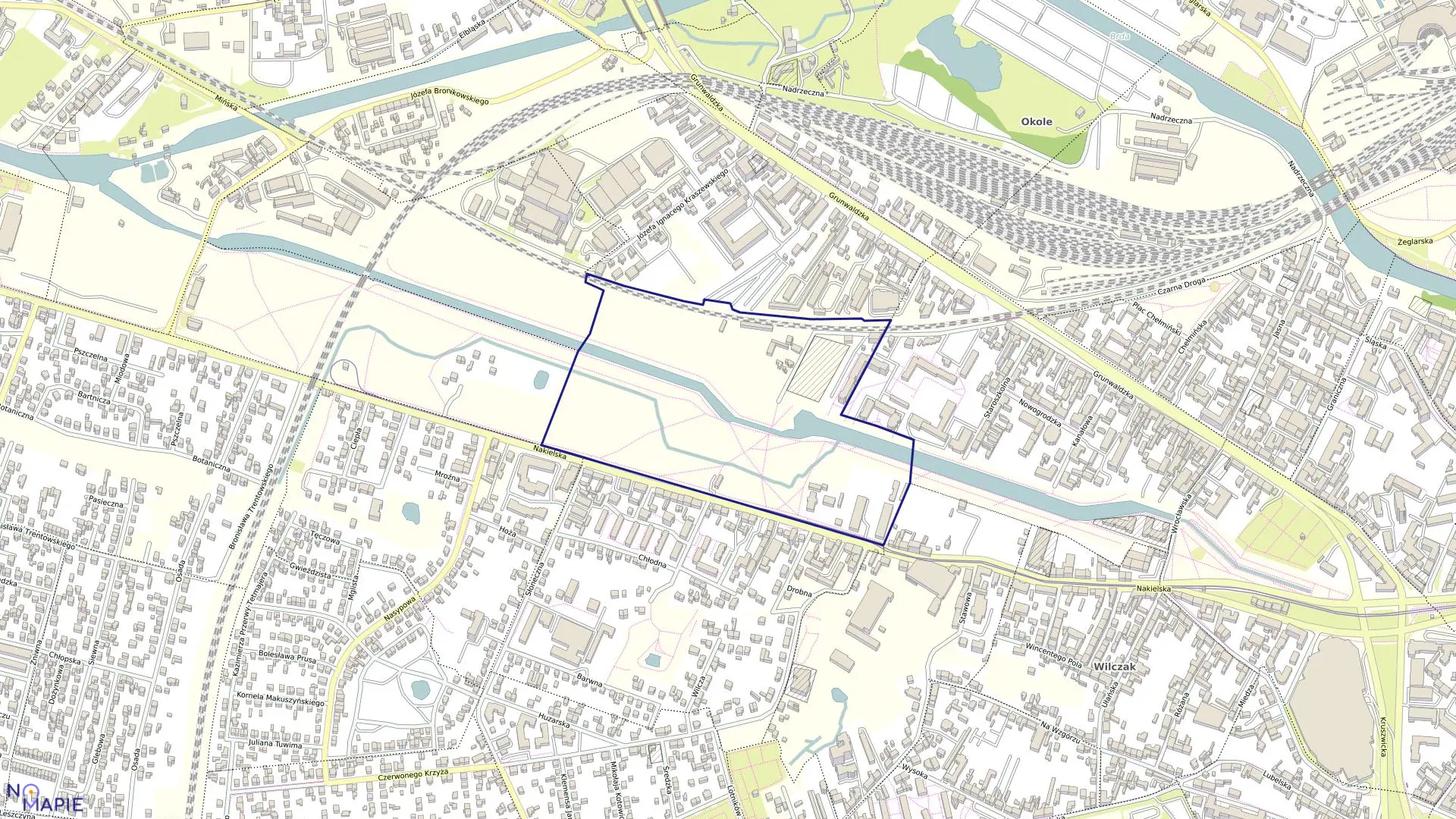 Mapa obrębu 0064 w mieście Bydgoszcz