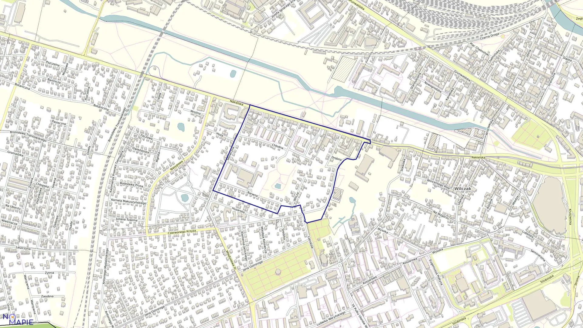 Mapa obrębu 0065 w mieście Bydgoszcz