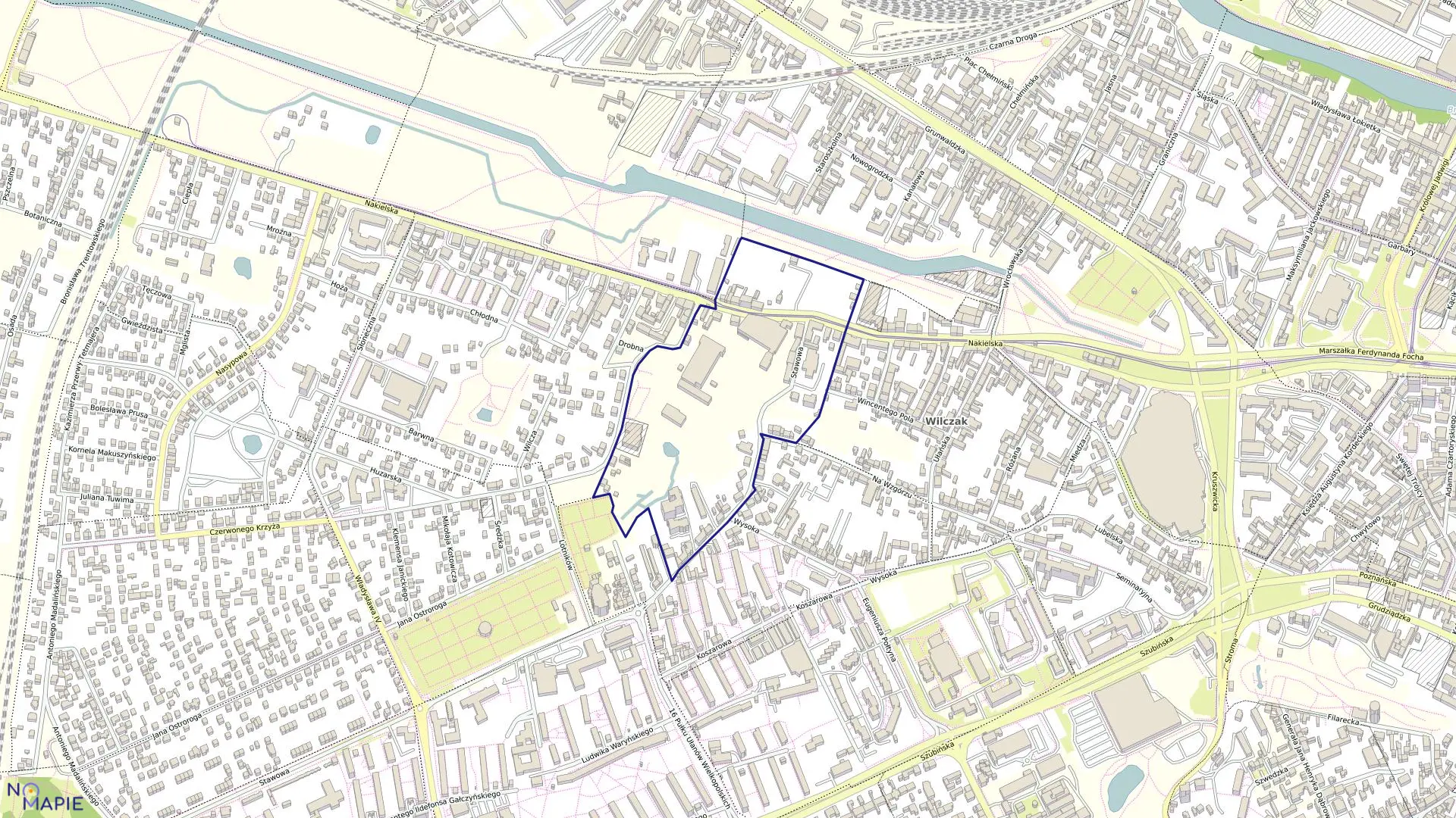 Mapa obrębu 0066 w mieście Bydgoszcz