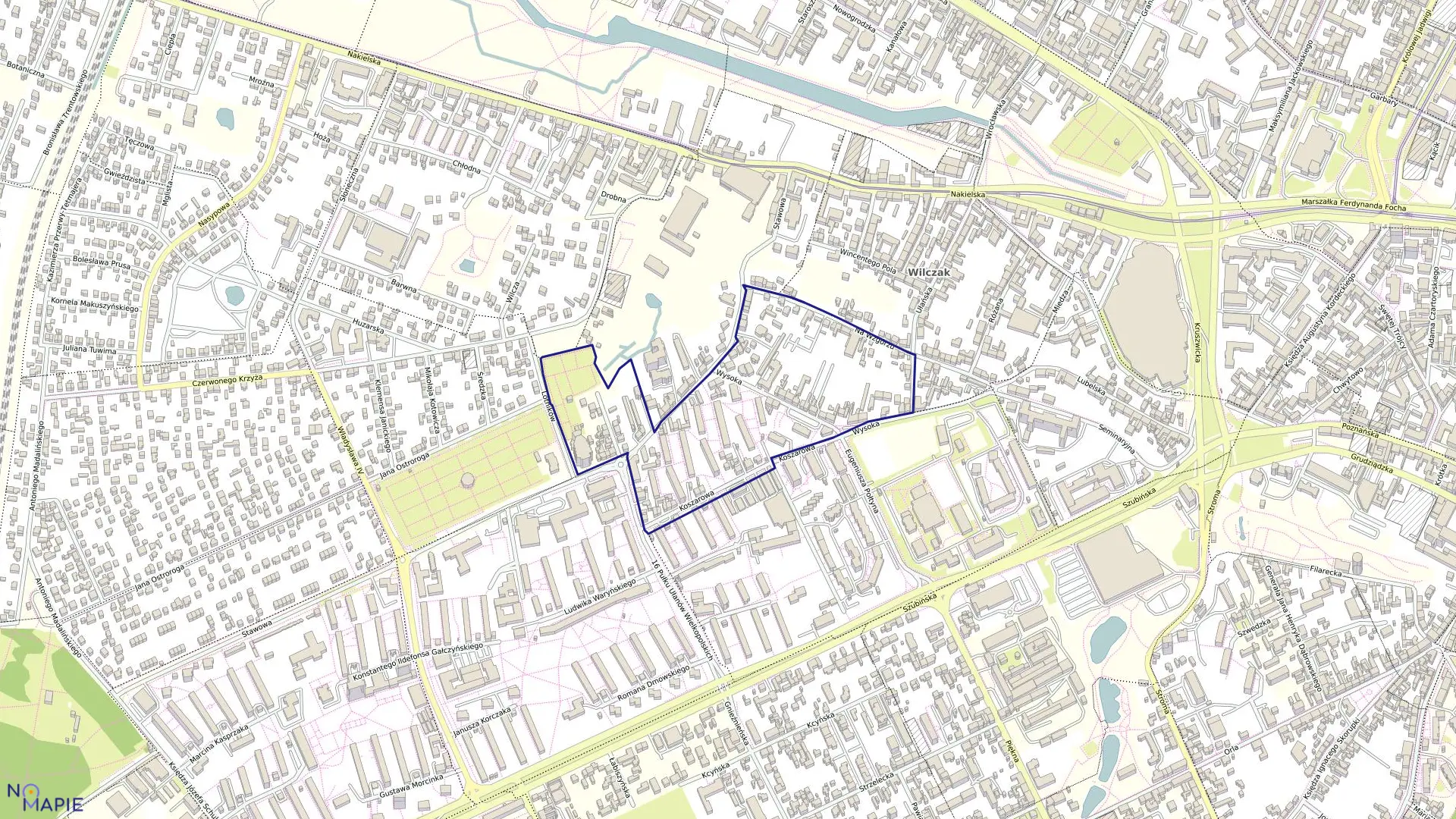 Mapa obrębu 0067 w mieście Bydgoszcz