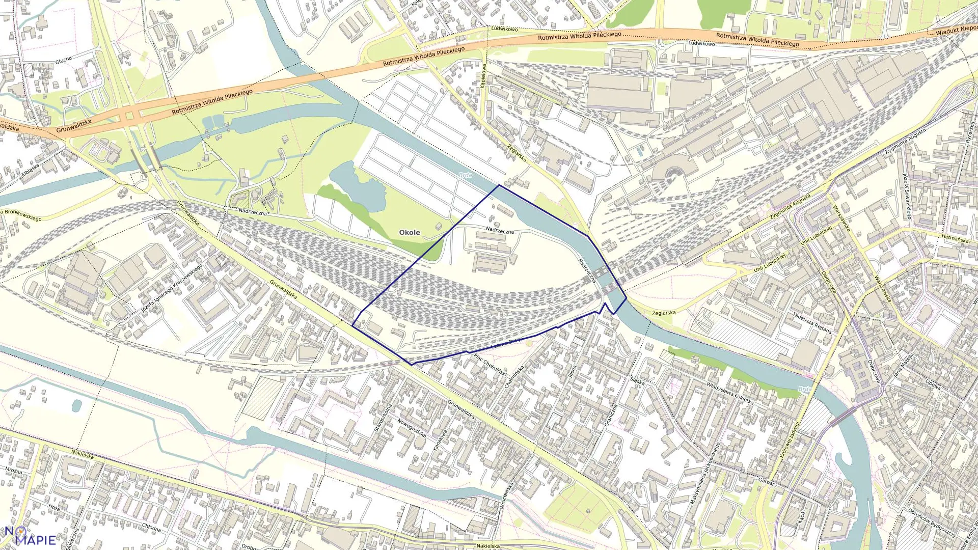 Mapa obrębu 0078 w mieście Bydgoszcz