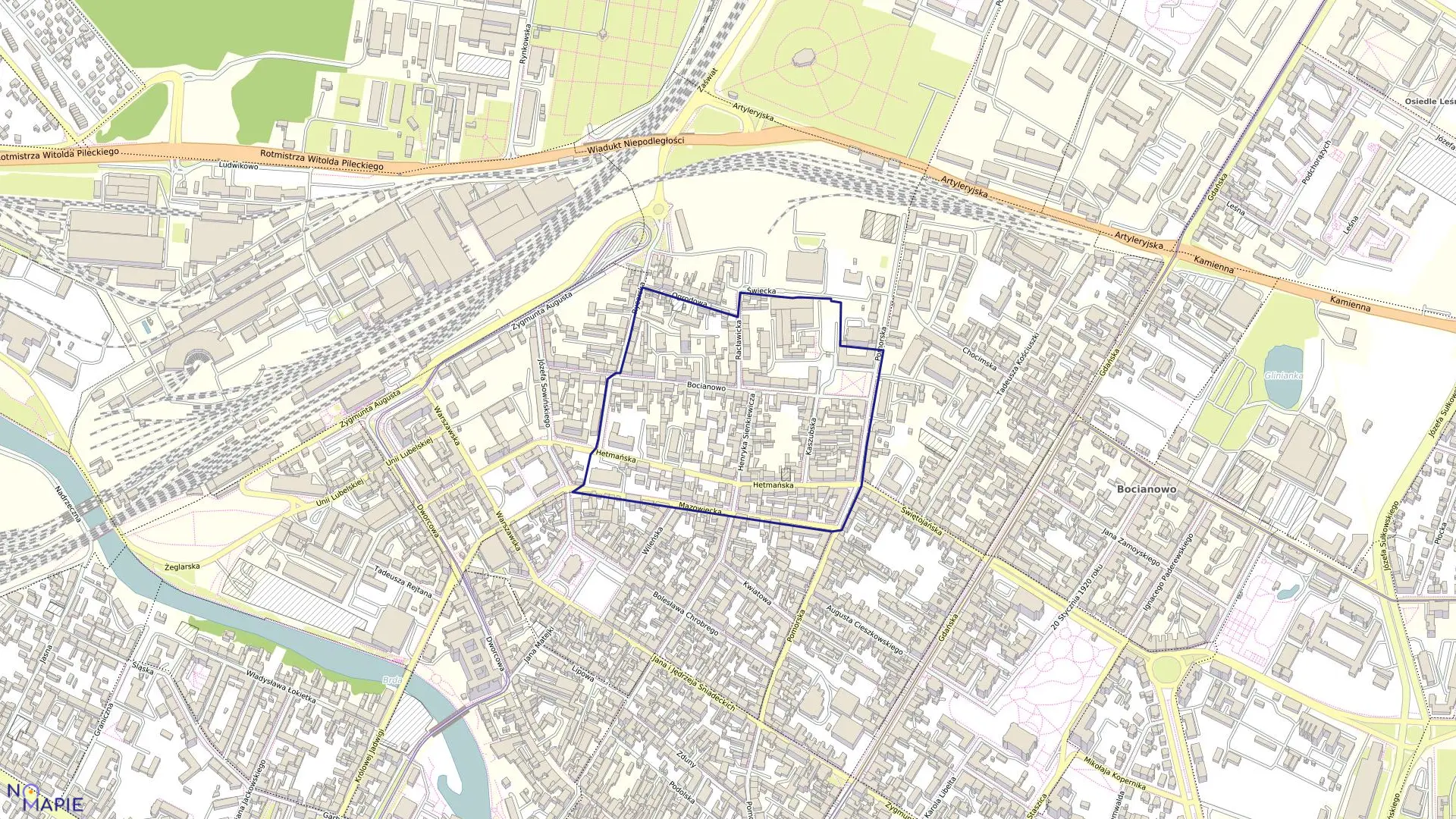 Mapa obrębu 0112 w mieście Bydgoszcz