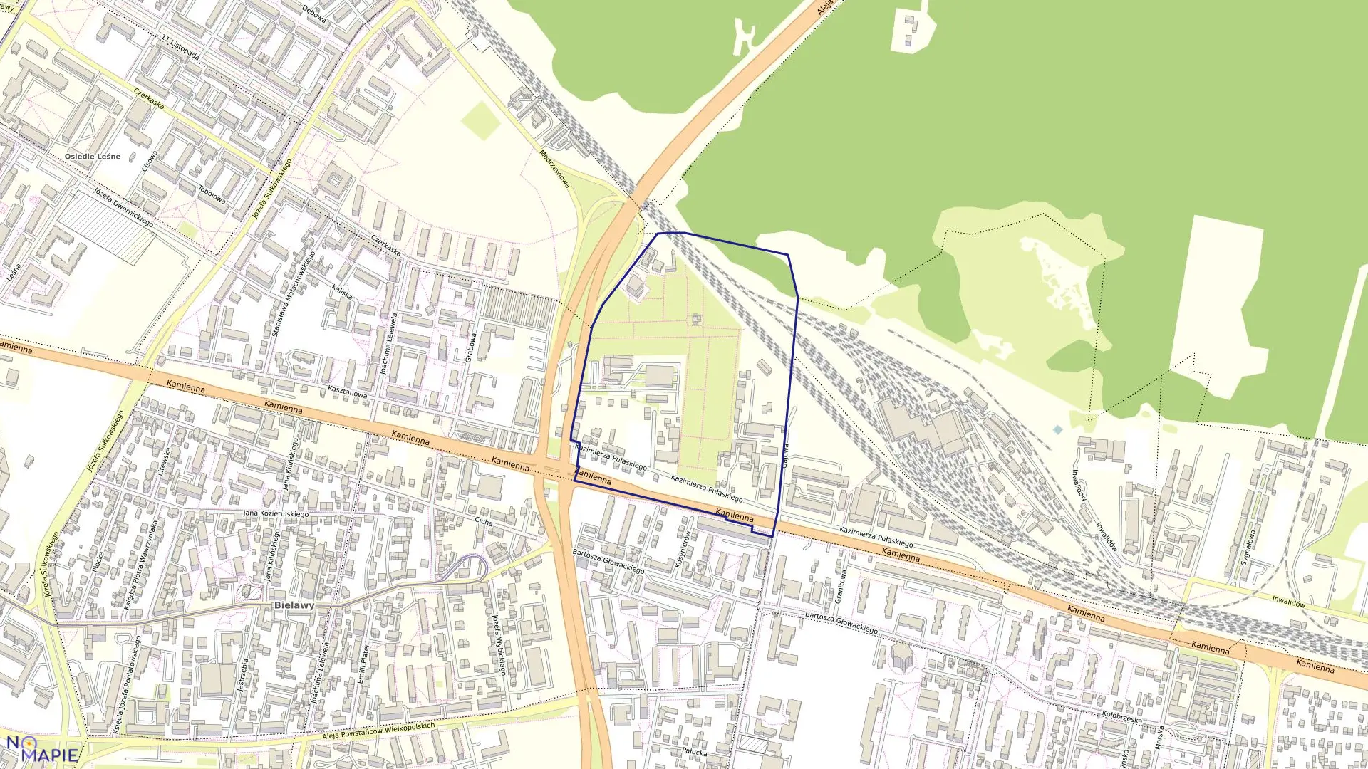 Mapa obrębu 0175 w mieście Bydgoszcz