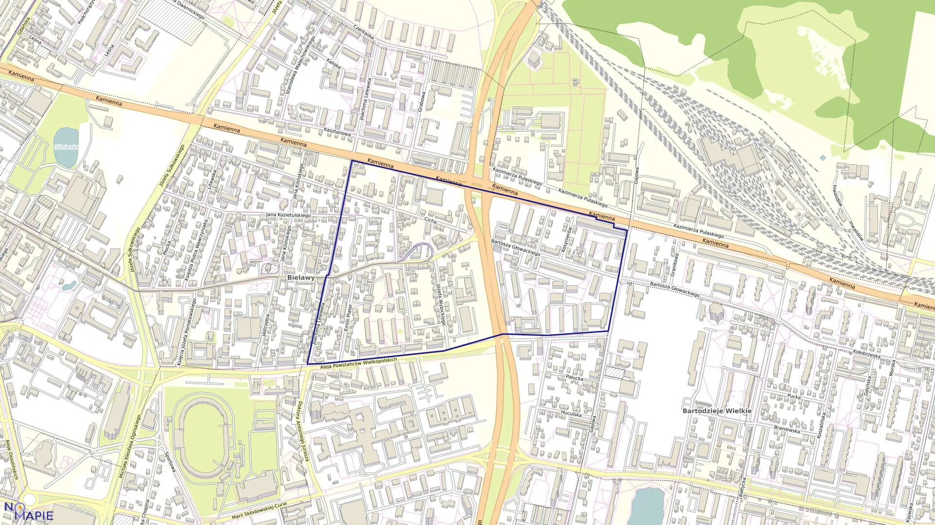 Mapa obrębu 0194 w mieście Bydgoszcz