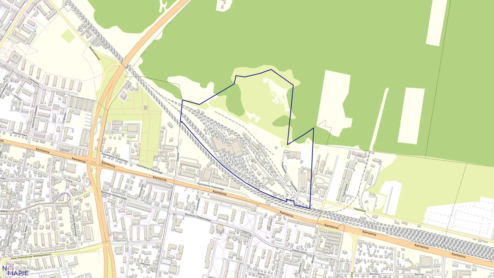 Mapa obrębu 0195 w mieście Bydgoszcz