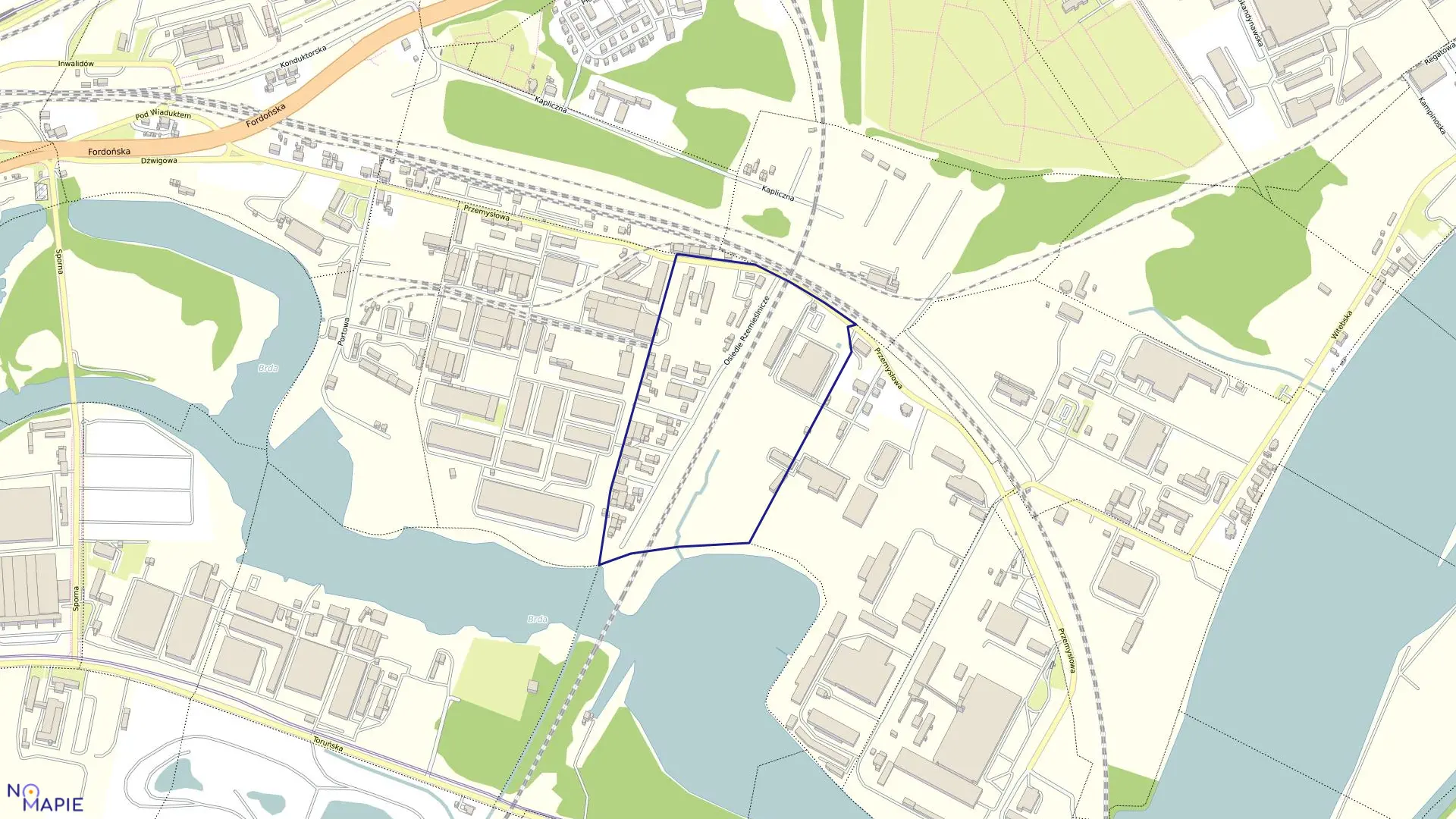 Mapa obrębu 0234 w mieście Bydgoszcz