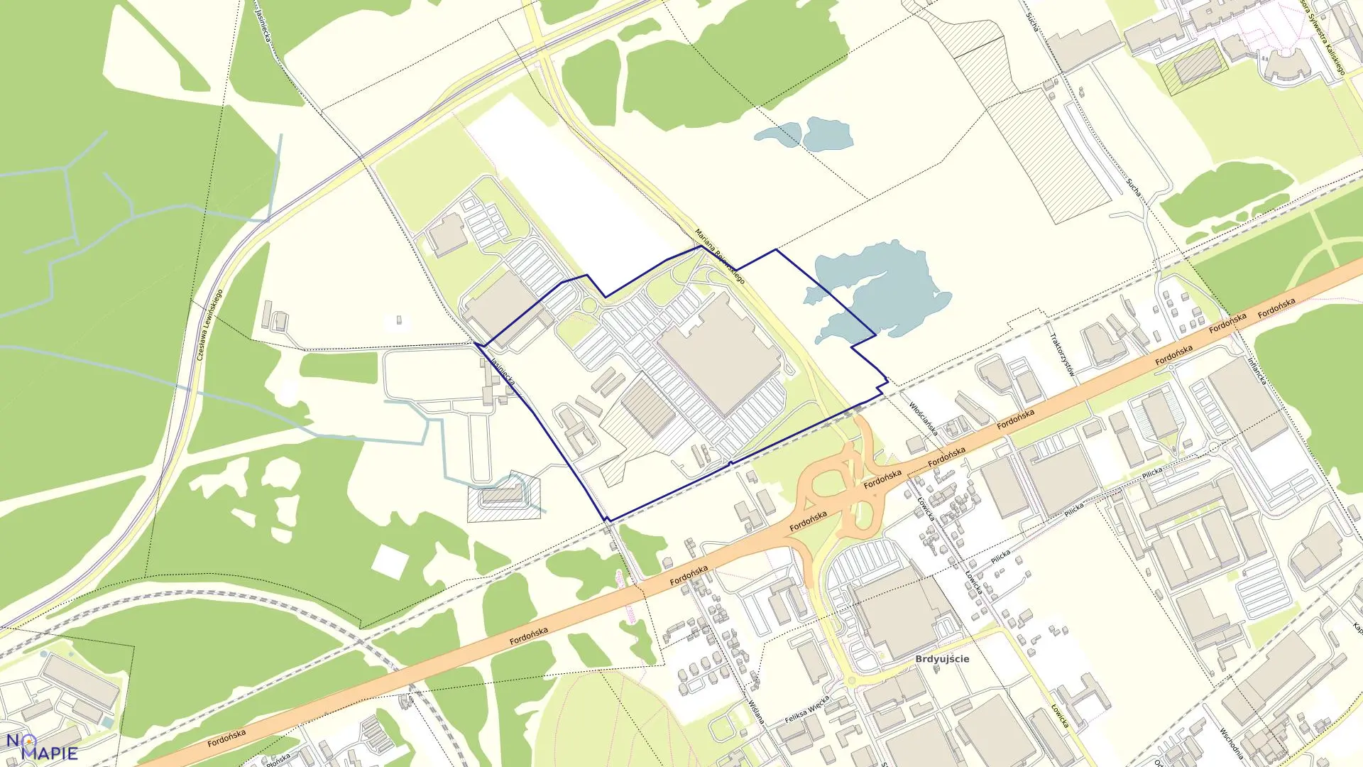 Mapa obrębu 0242 w mieście Bydgoszcz