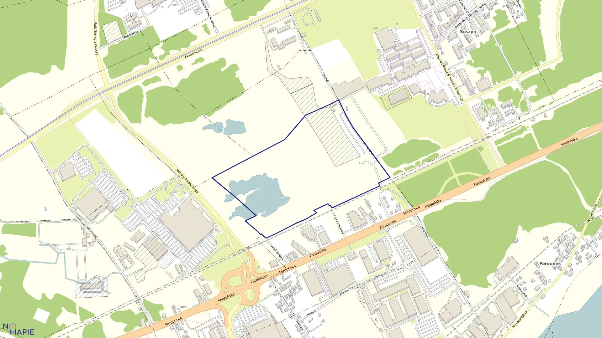 Mapa obrębu 0252 w mieście Bydgoszcz