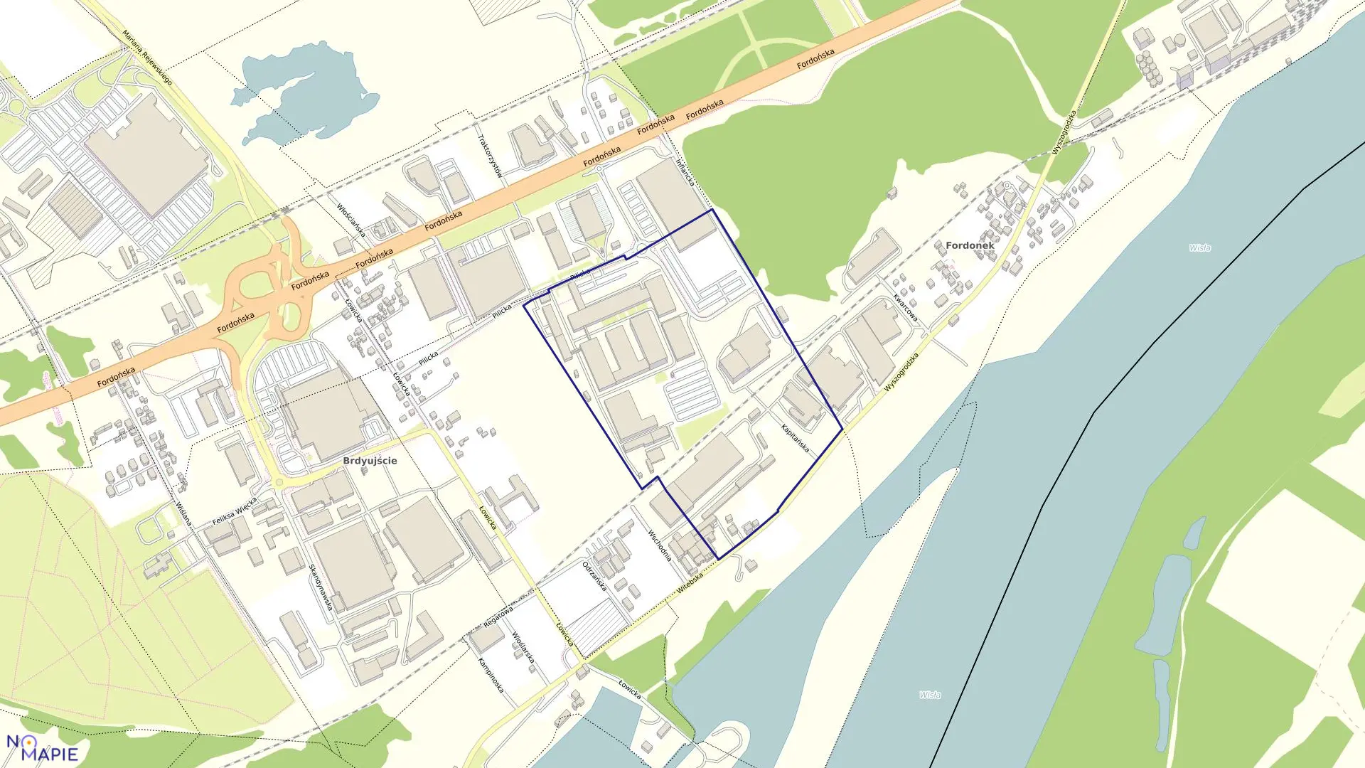 Mapa obrębu 0254 w mieście Bydgoszcz