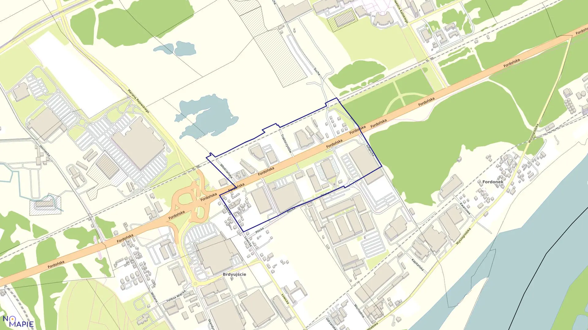 Mapa obrębu 0255 w mieście Bydgoszcz