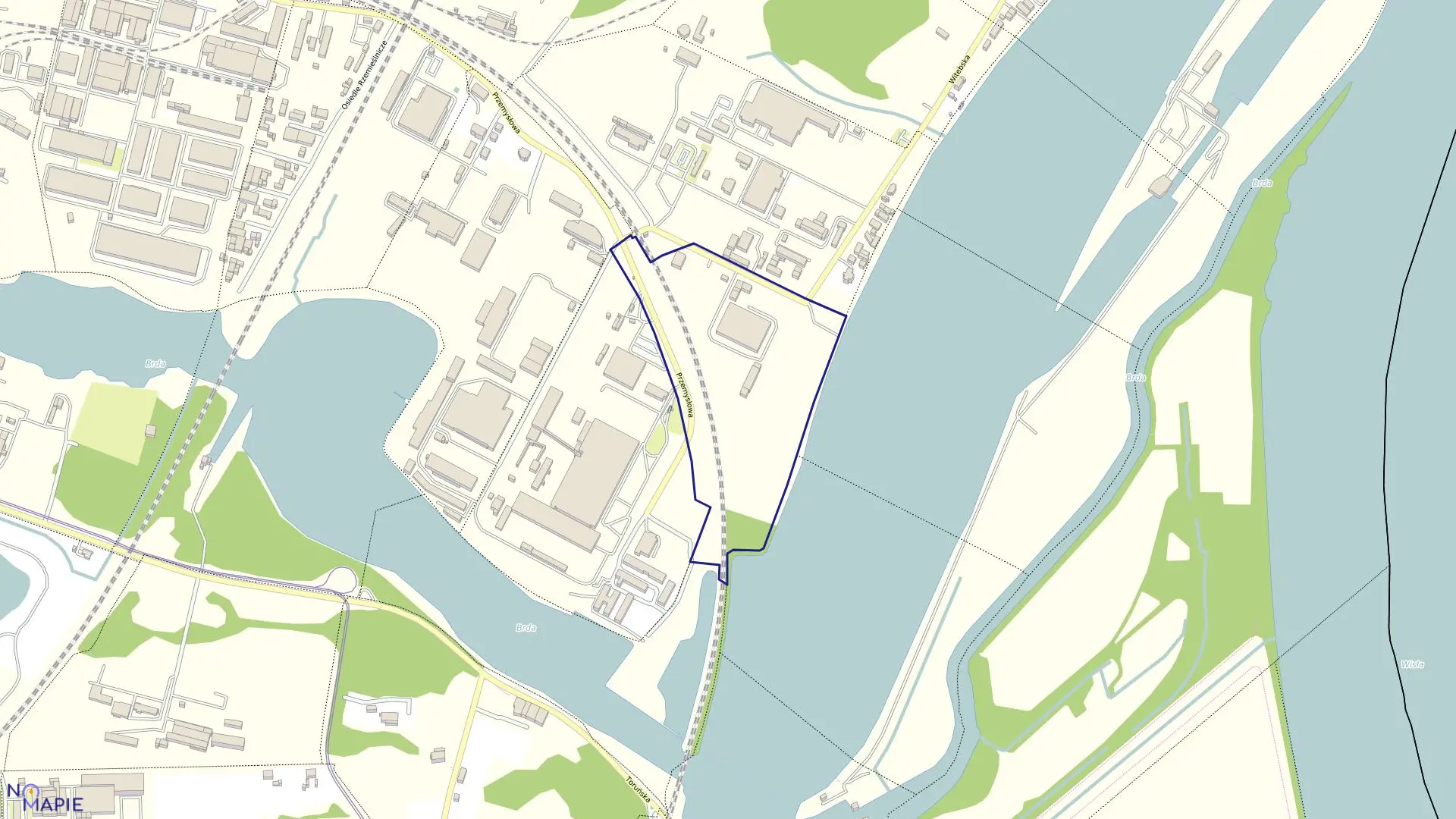 Mapa obrębu 0260 w mieście Bydgoszcz