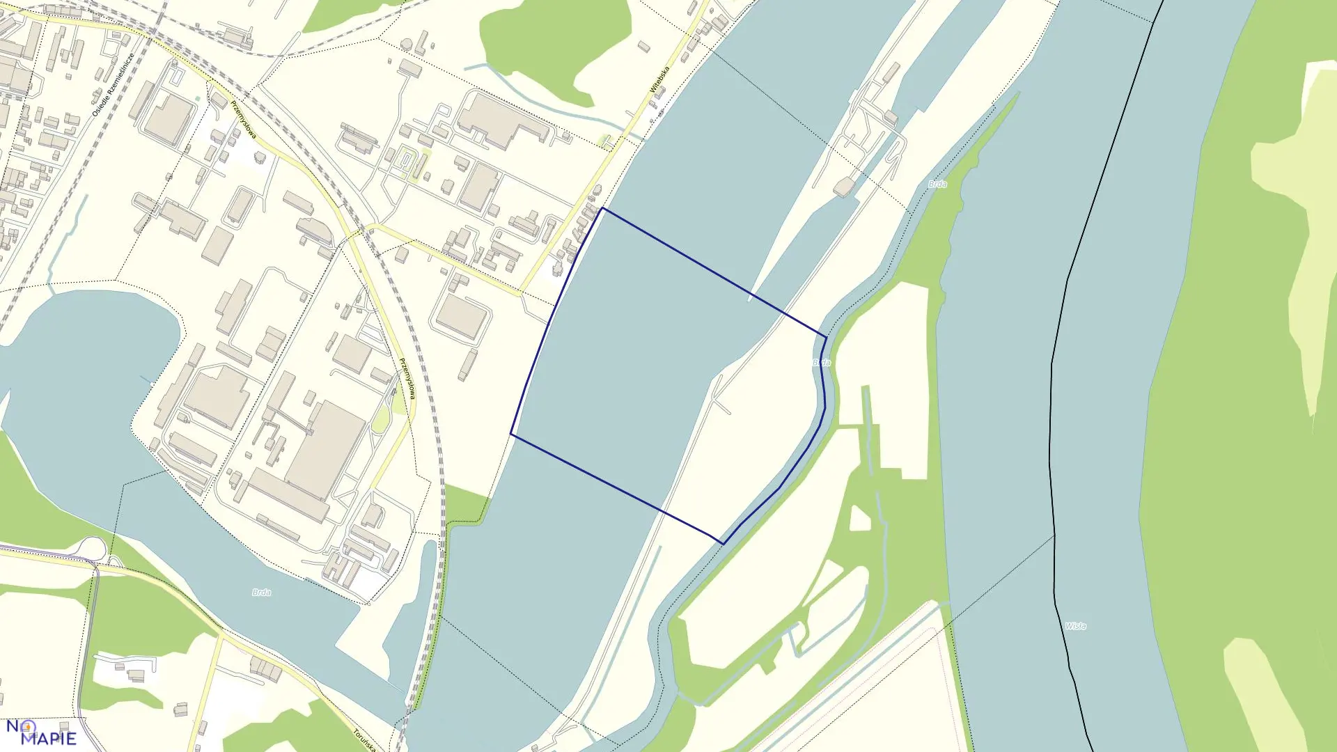 Mapa obrębu 0261 w mieście Bydgoszcz