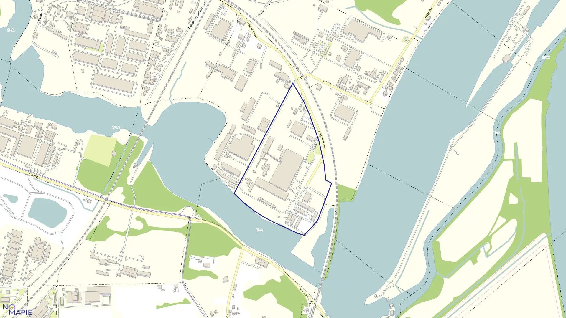 Mapa obrębu 0262 w mieście Bydgoszcz