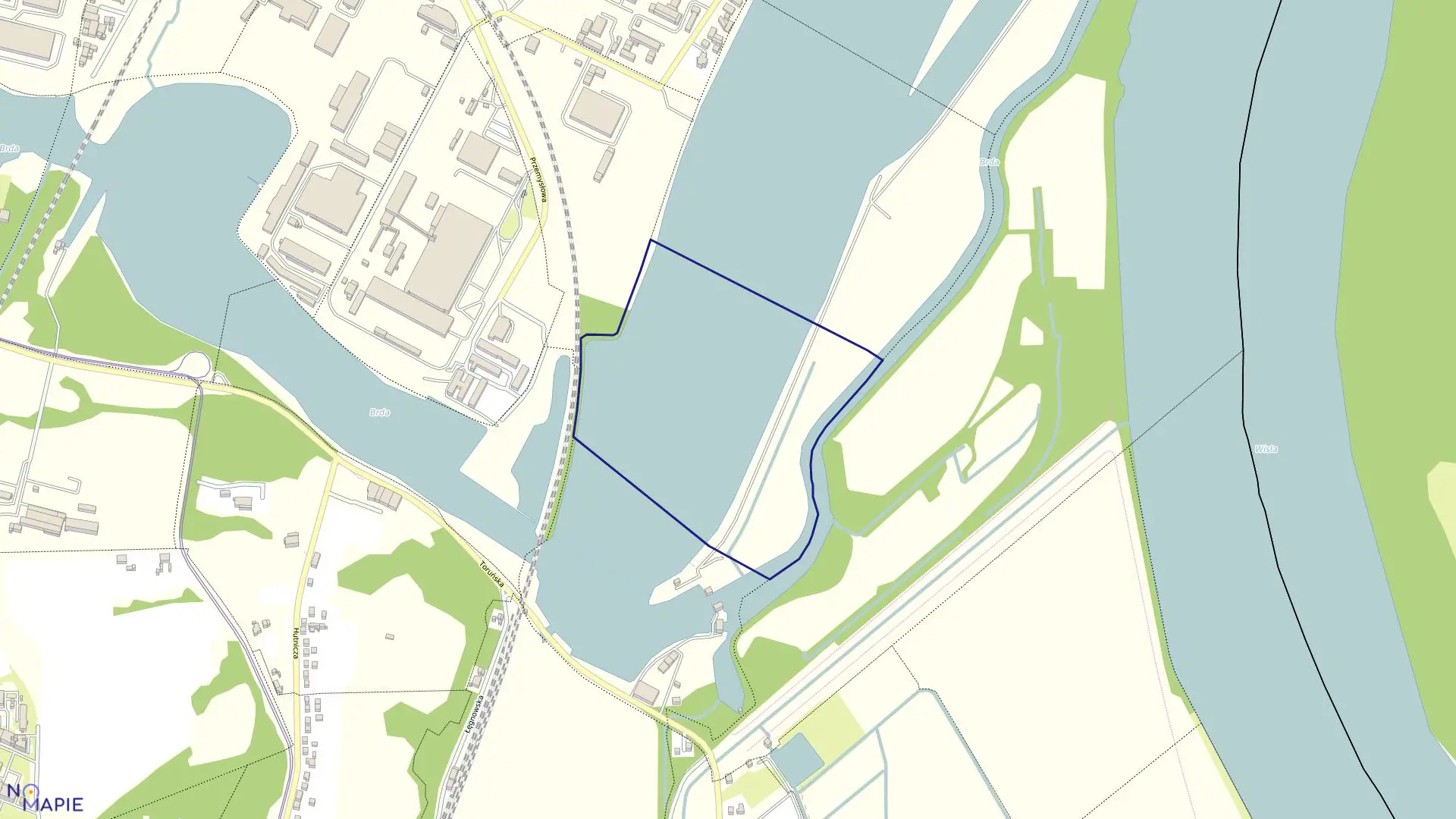 Mapa obrębu 0264 w mieście Bydgoszcz