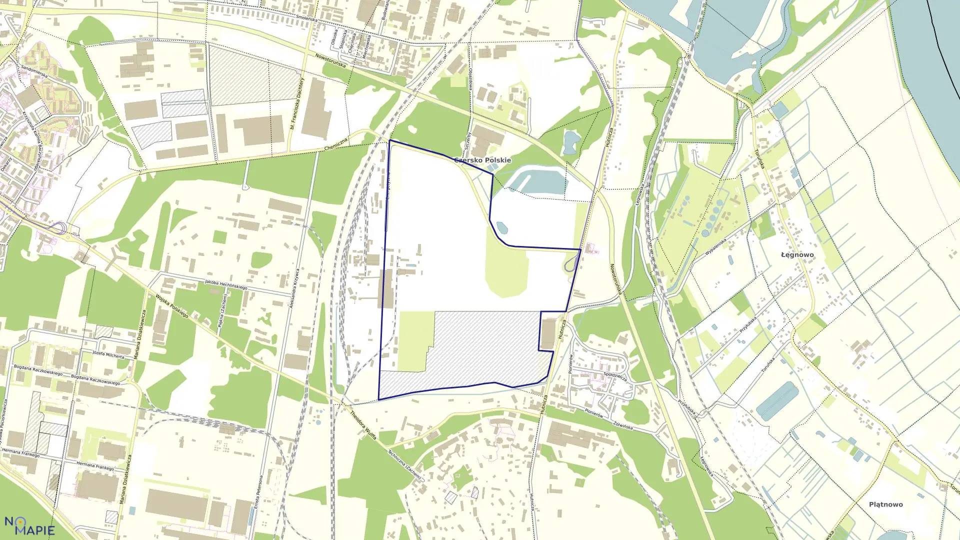 Mapa obrębu 0268 w mieście Bydgoszcz