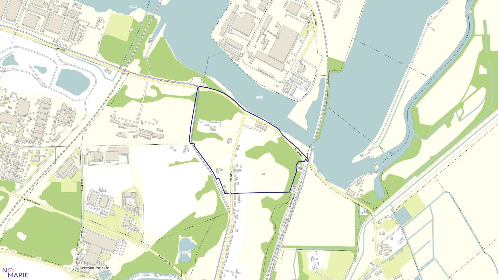 Mapa obrębu 0270 w mieście Bydgoszcz