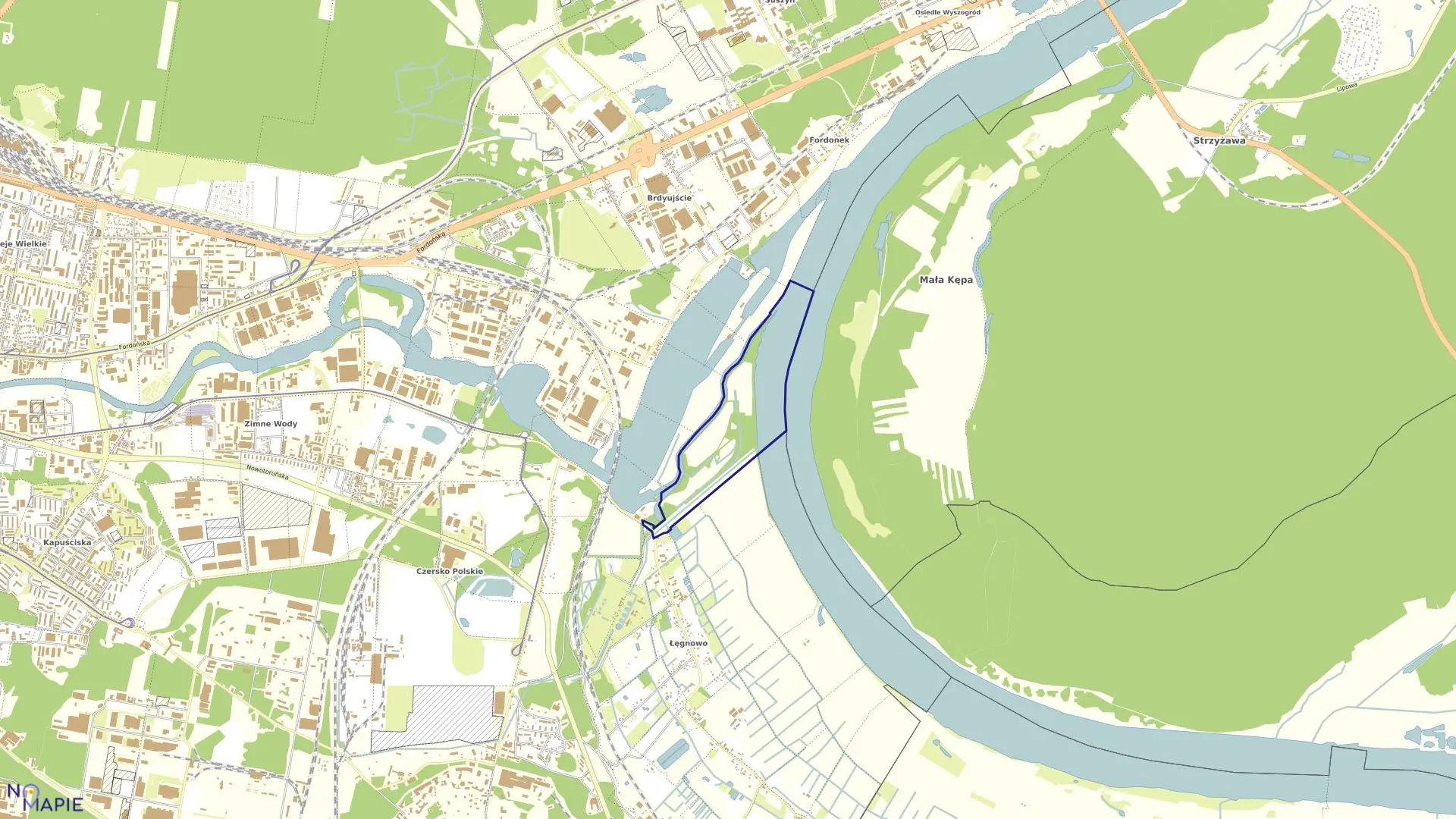 Mapa obrębu 0273 w mieście Bydgoszcz