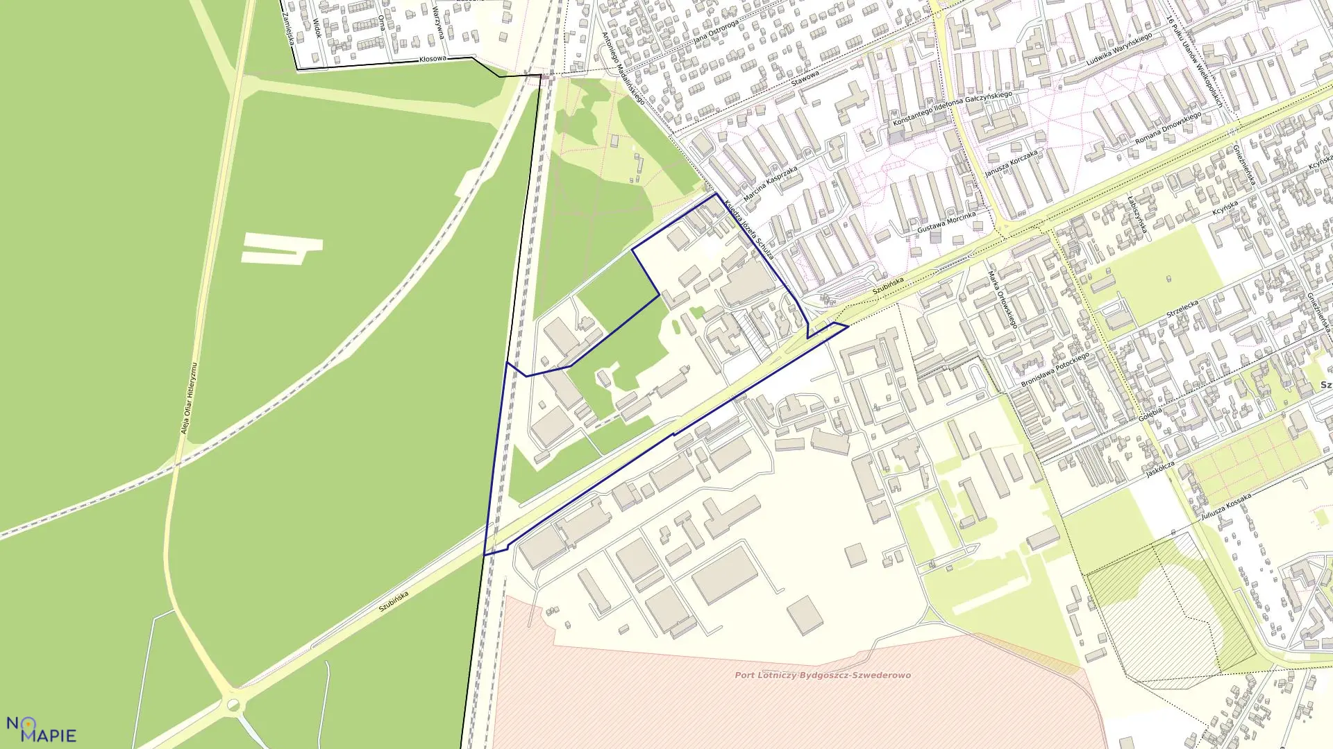 Mapa obrębu 0275 w mieście Bydgoszcz