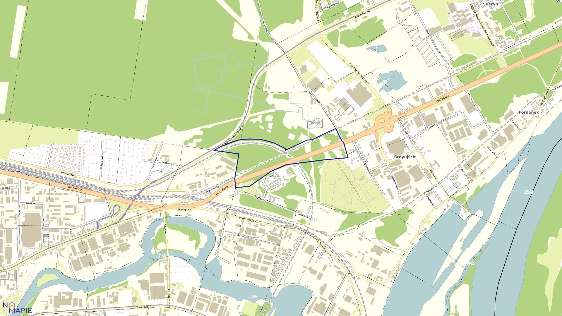 Mapa obrębu 0276 w mieście Bydgoszcz