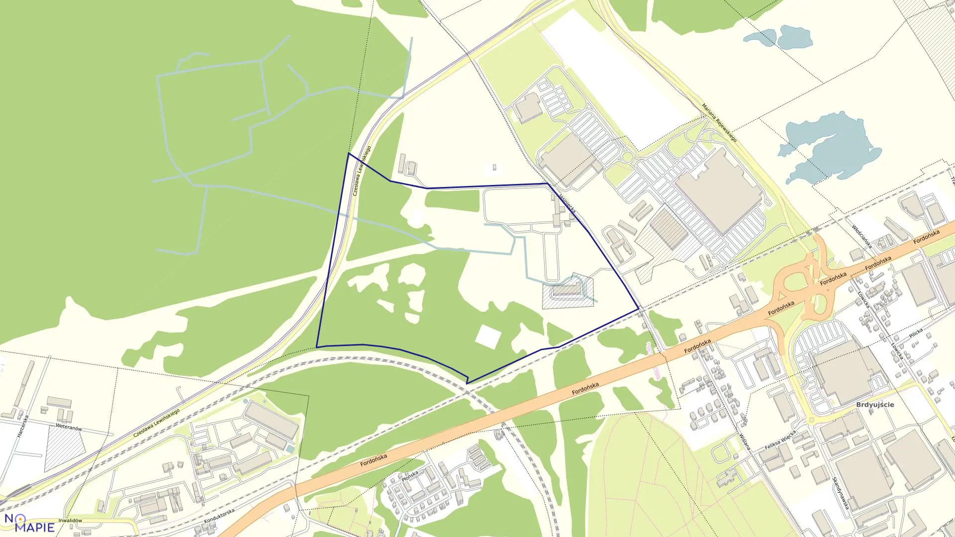 Mapa obrębu 0277 w mieście Bydgoszcz