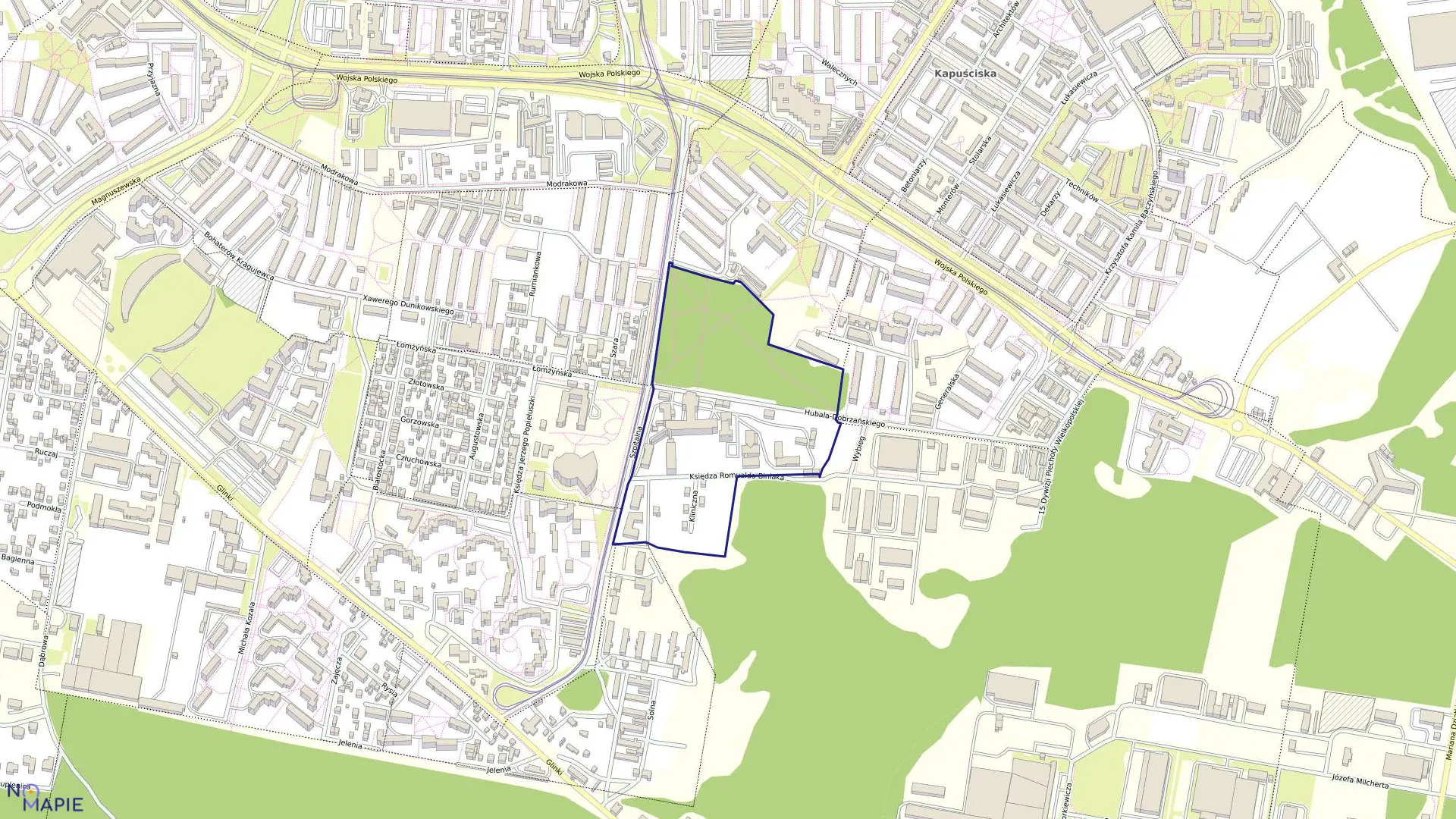 Mapa obrębu 0279 w mieście Bydgoszcz