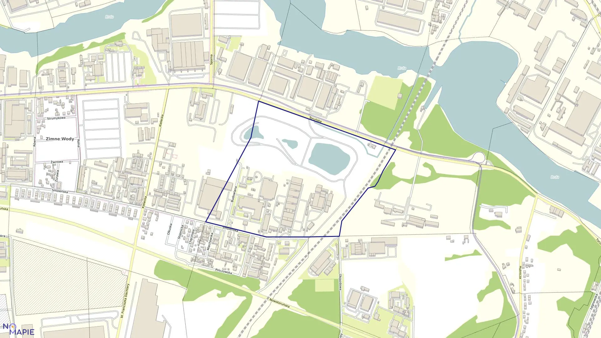 Mapa obrębu 0286 w mieście Bydgoszcz