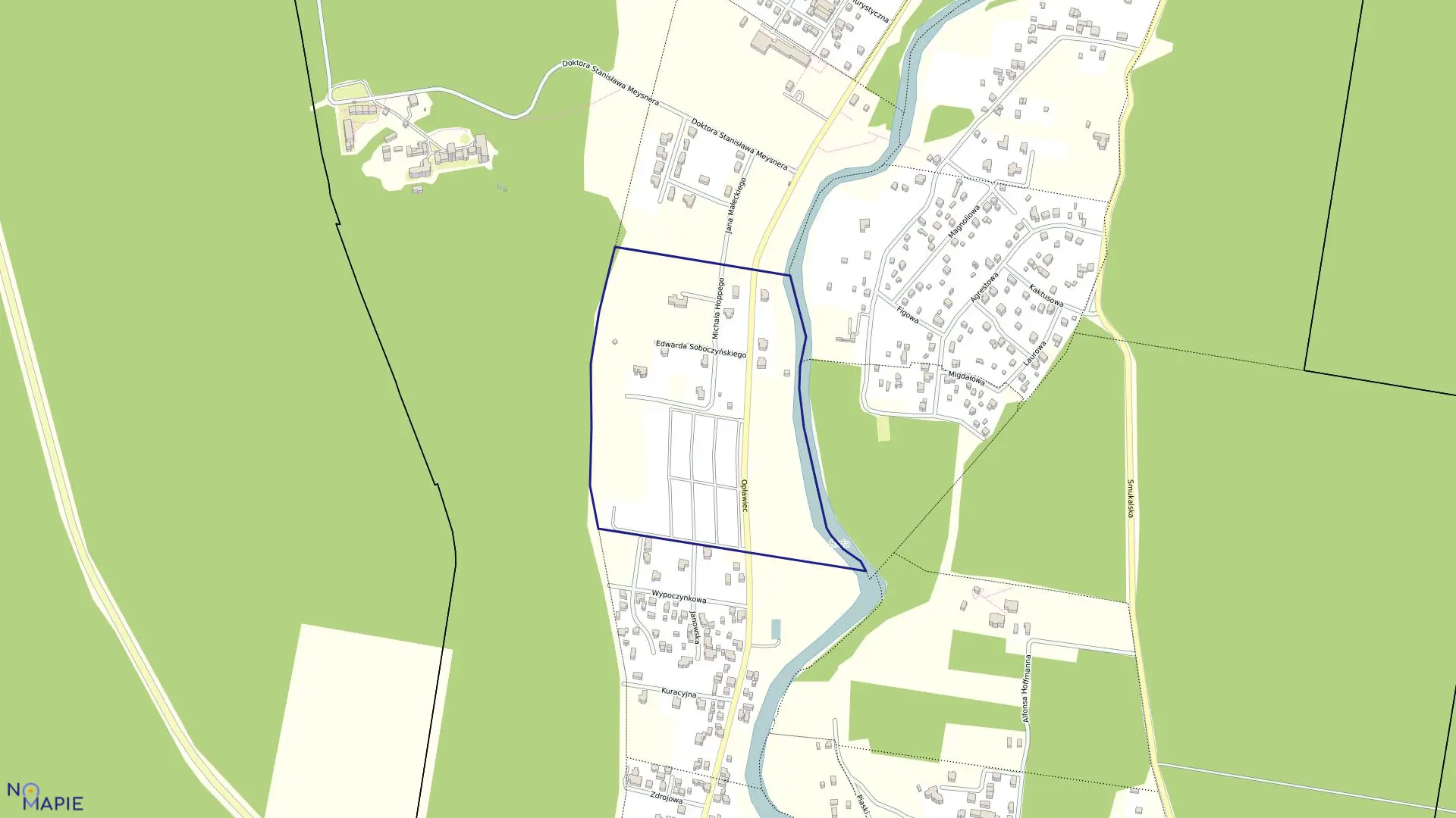 Mapa obrębu 0291 w mieście Bydgoszcz