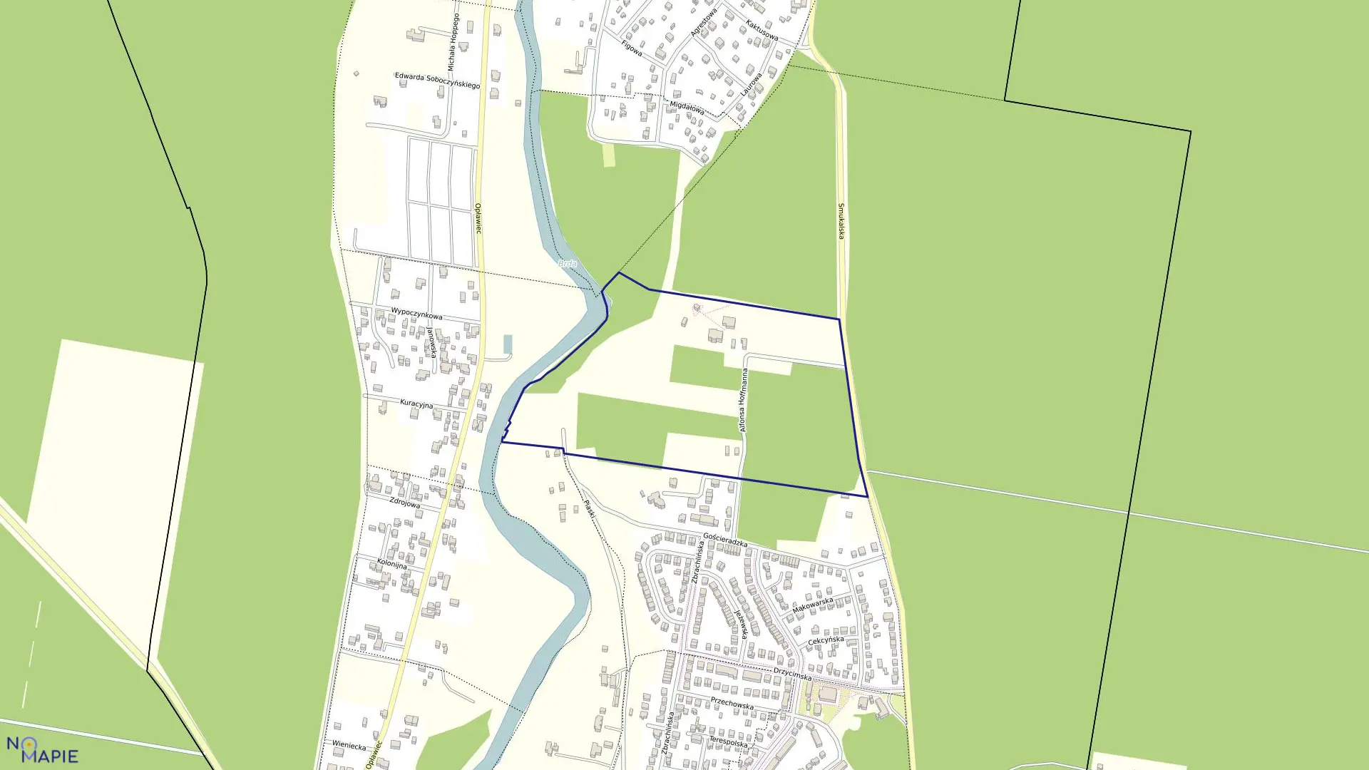 Mapa obrębu 0299 w mieście Bydgoszcz