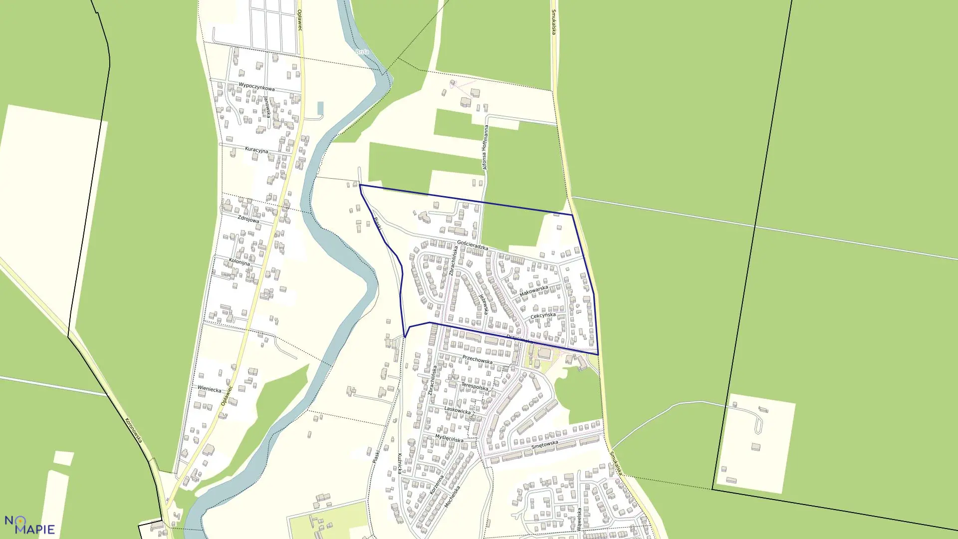 Mapa obrębu 0300 w mieście Bydgoszcz