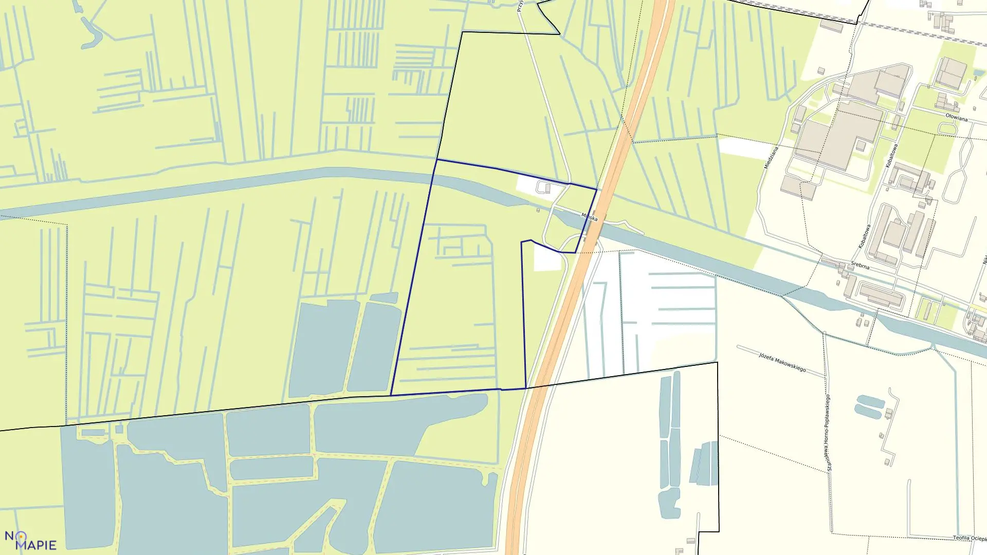 Mapa obrębu 0325 w mieście Bydgoszcz