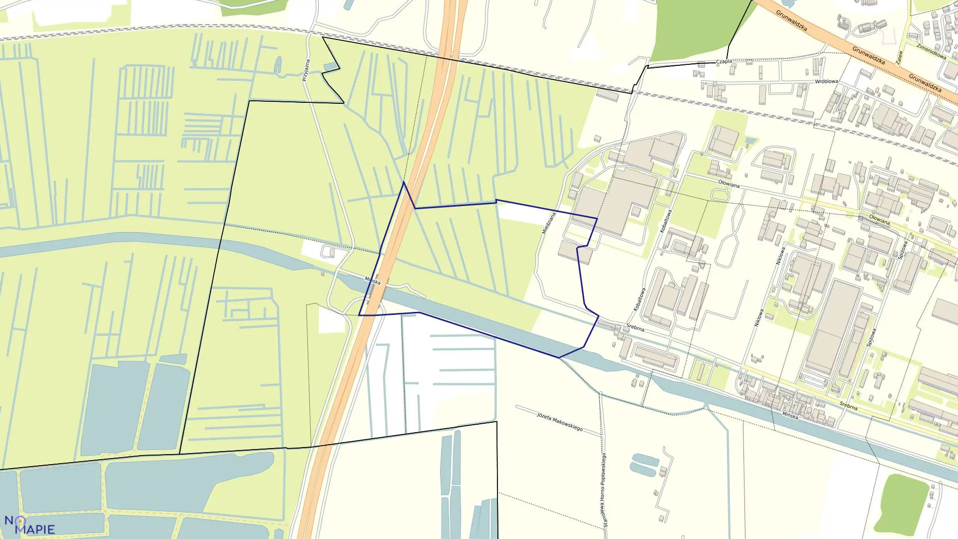 Mapa obrębu 0327 w mieście Bydgoszcz