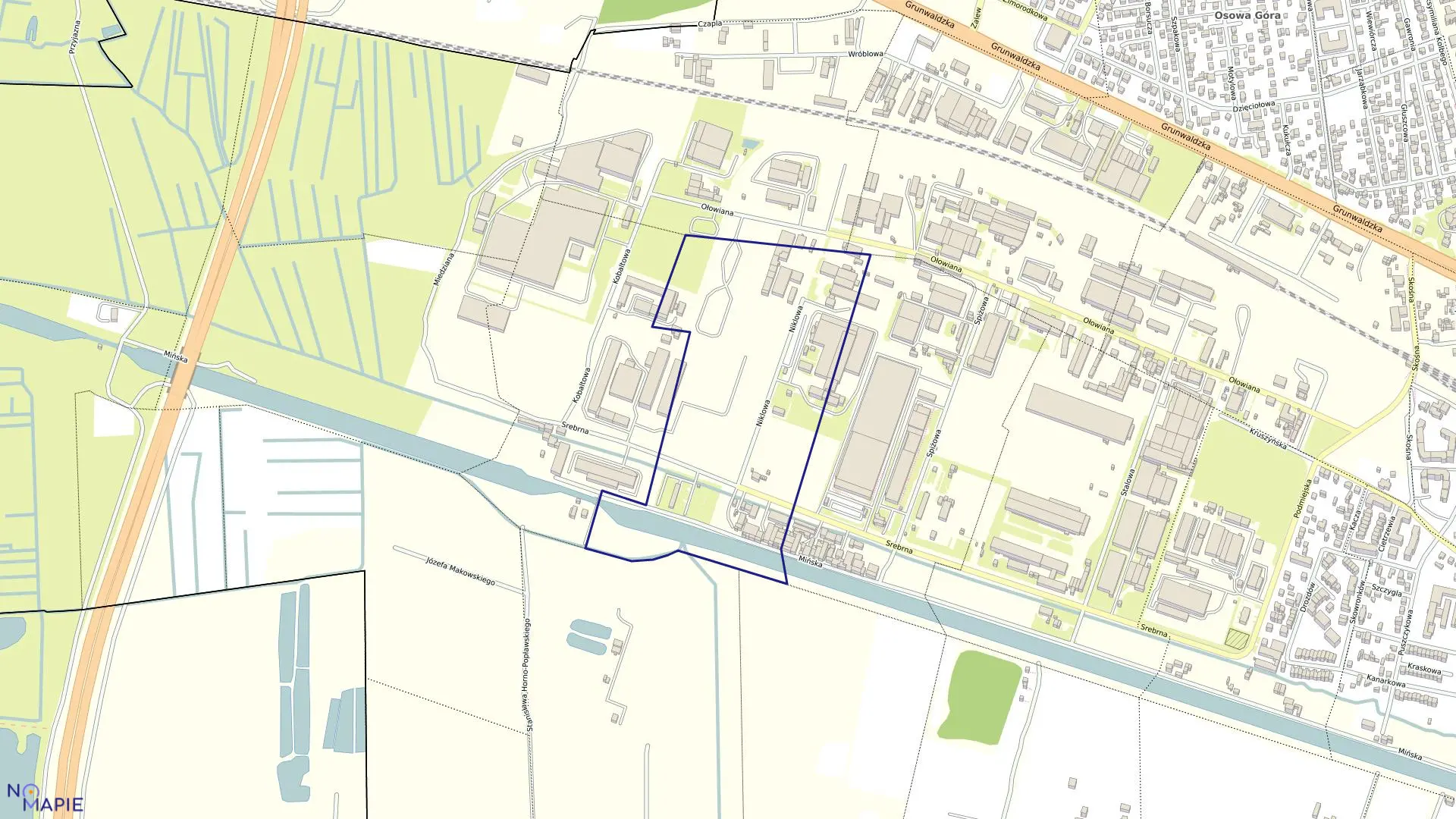 Mapa obrębu 0329 w mieście Bydgoszcz