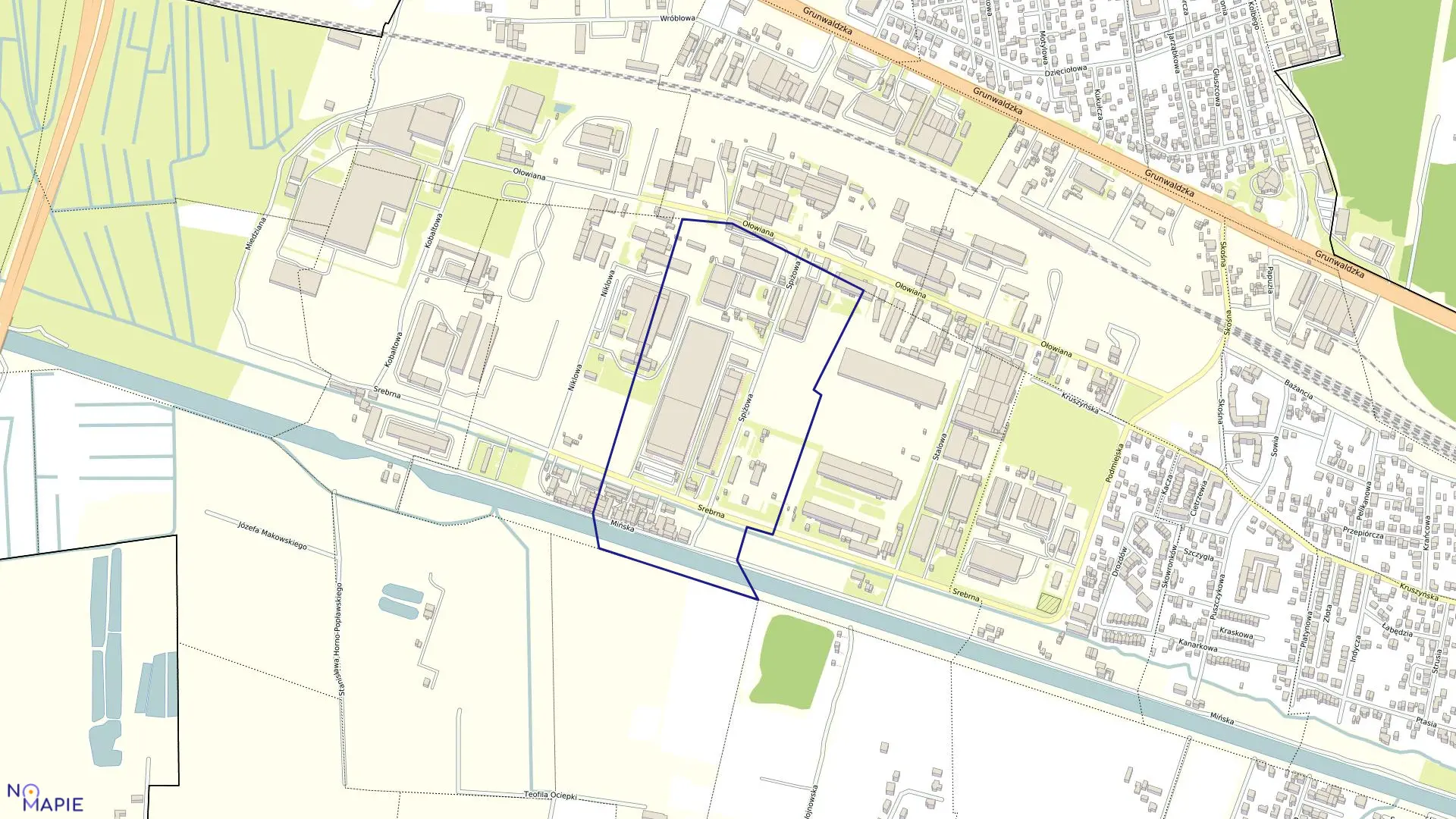 Mapa obrębu 0330 w mieście Bydgoszcz