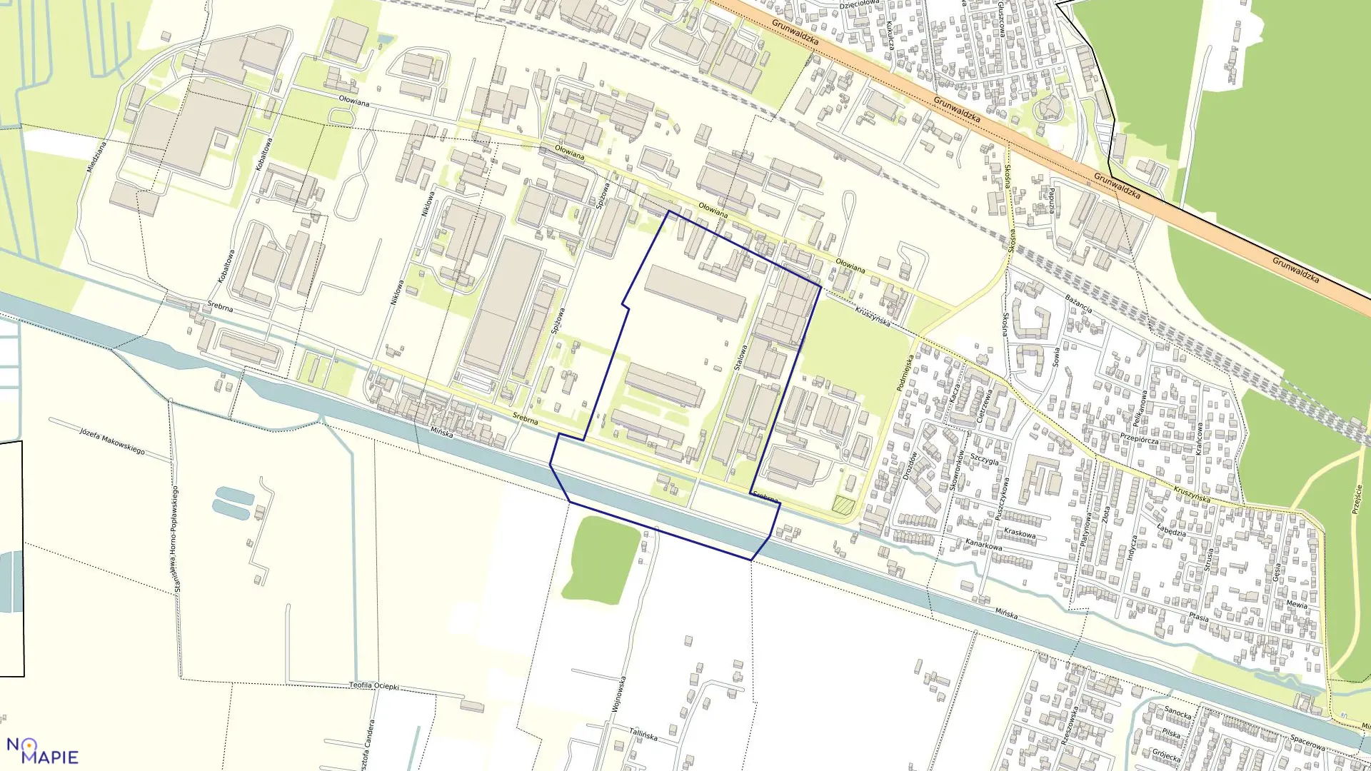 Mapa obrębu 0331 w mieście Bydgoszcz