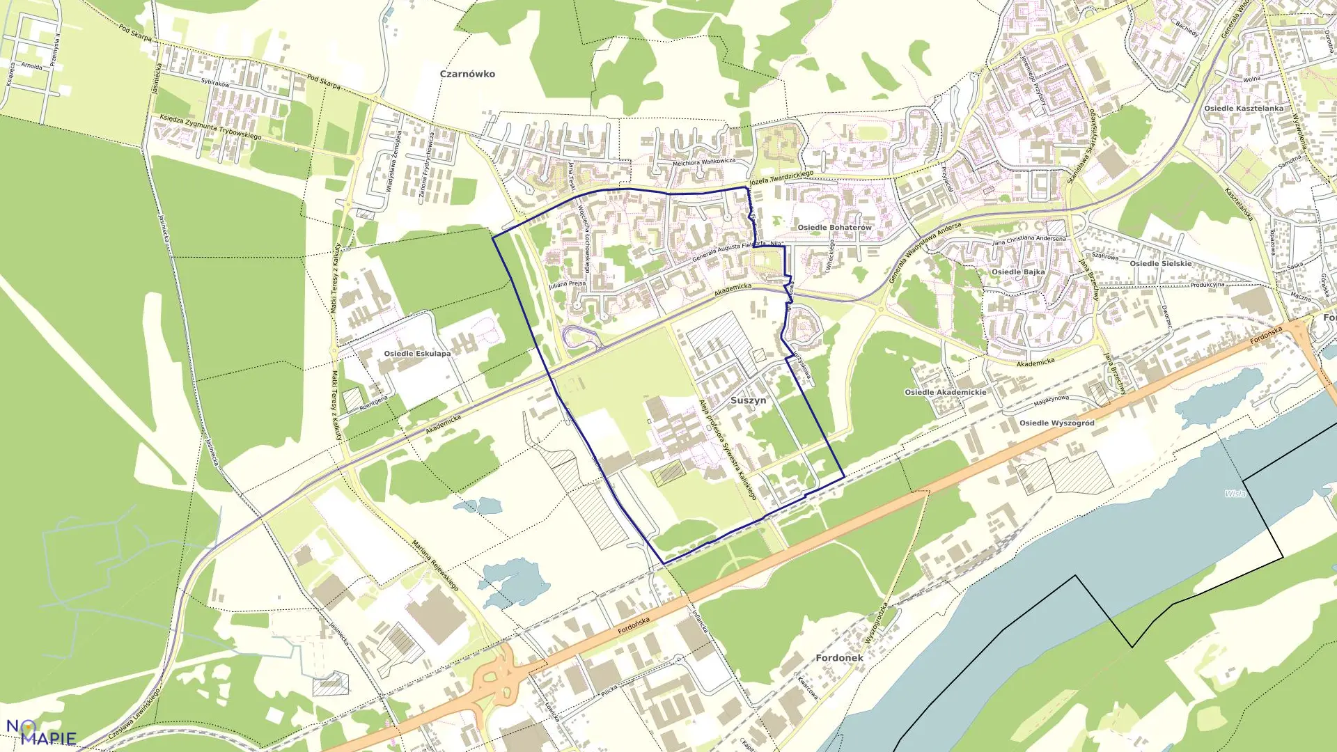 Mapa obrębu 0337 w mieście Bydgoszcz