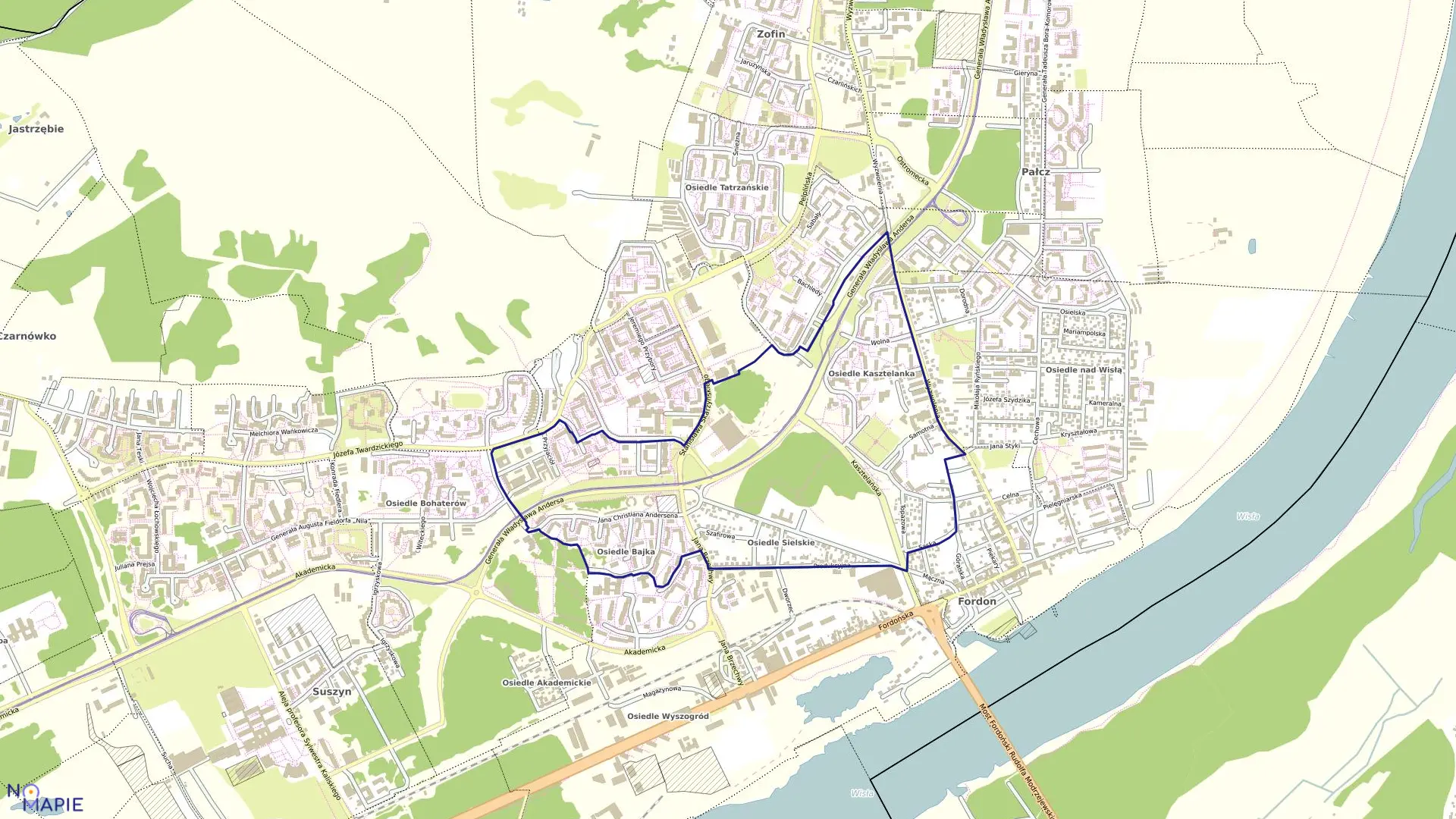 Mapa obrębu 0339 w mieście Bydgoszcz