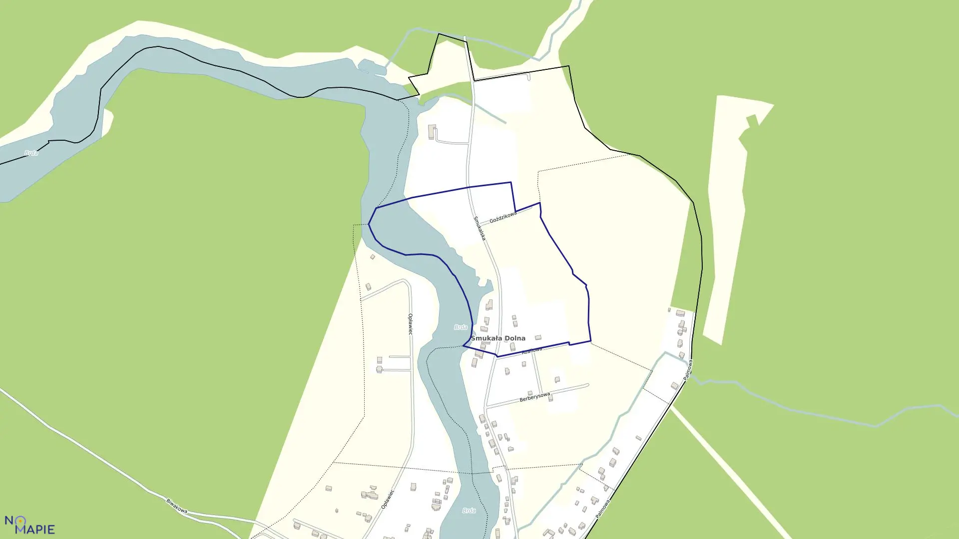 Mapa obrębu 0347 w mieście Bydgoszcz