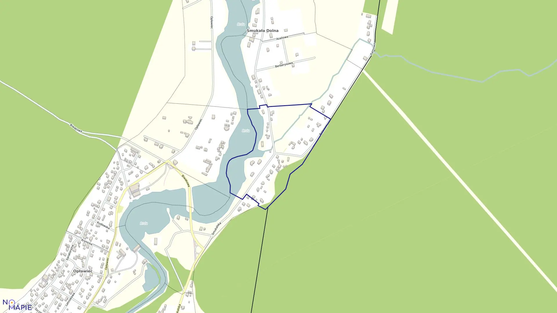 Mapa obrębu 0350 w mieście Bydgoszcz