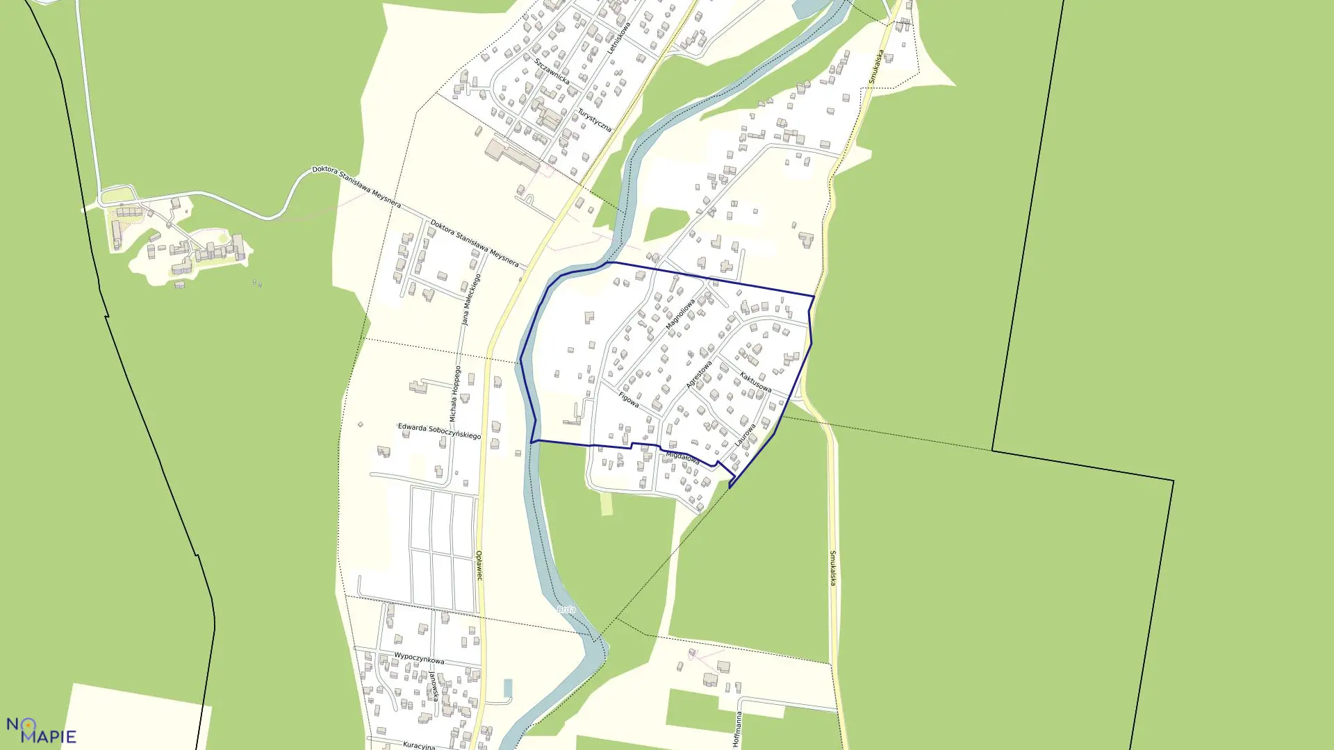 Mapa obrębu 0353 w mieście Bydgoszcz