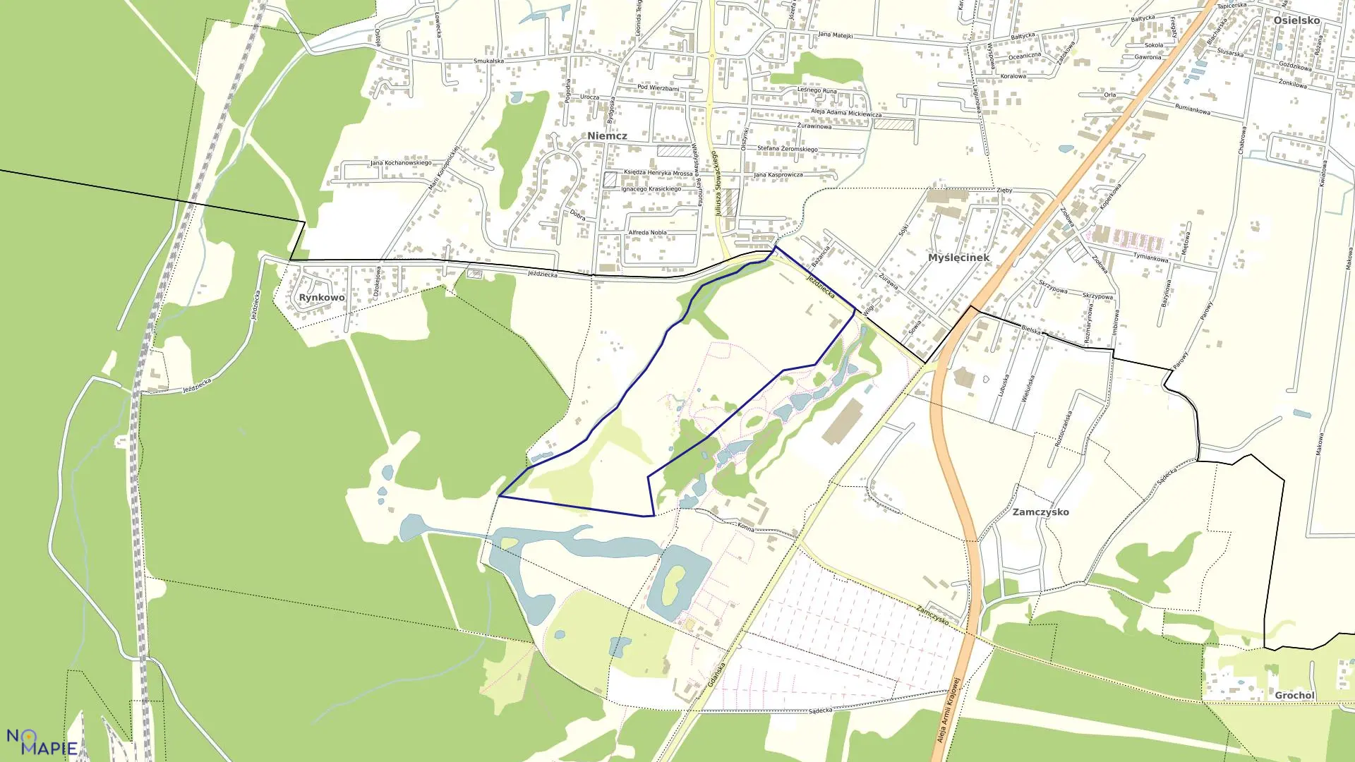 Mapa obrębu 0361 w mieście Bydgoszcz