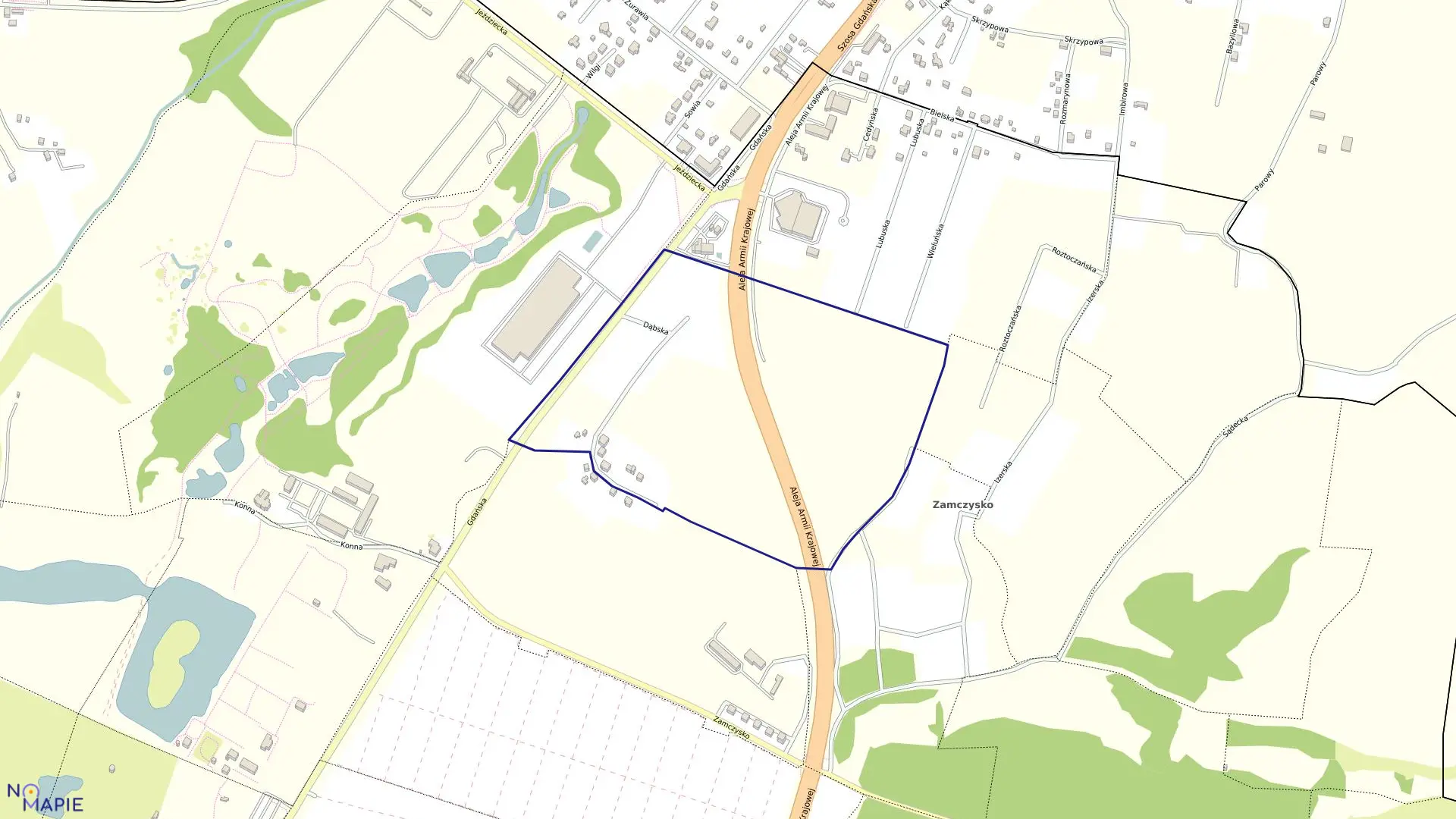 Mapa obrębu 0369 w mieście Bydgoszcz