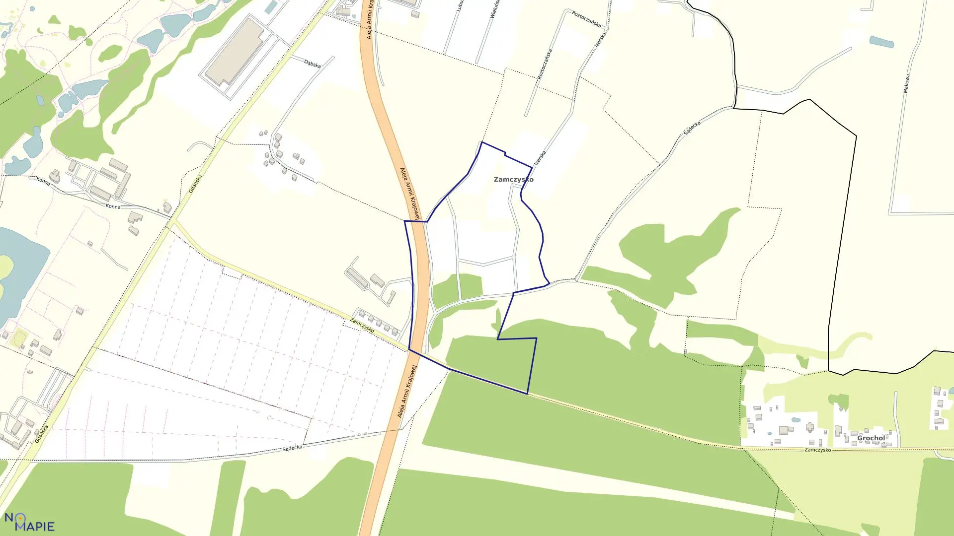 Mapa obrębu 0373 w mieście Bydgoszcz