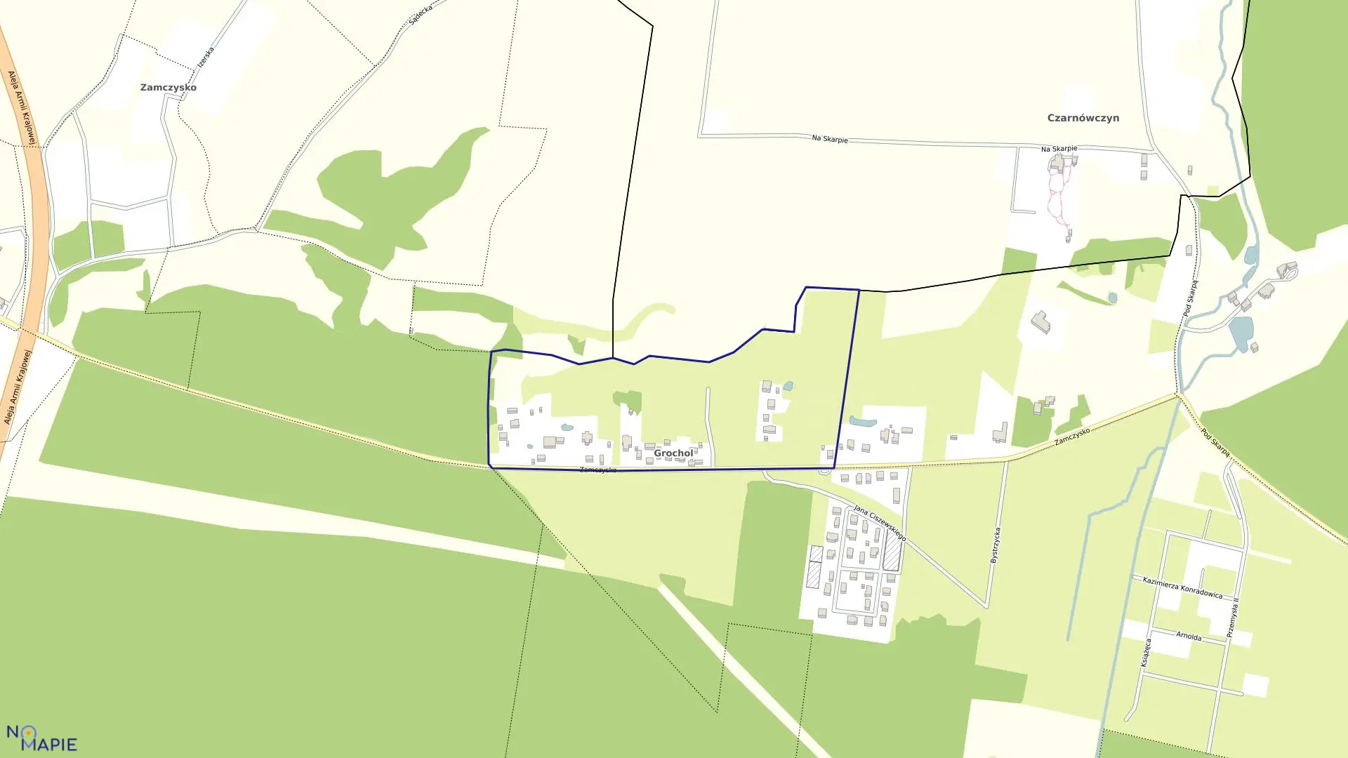 Mapa obrębu 0377 w mieście Bydgoszcz