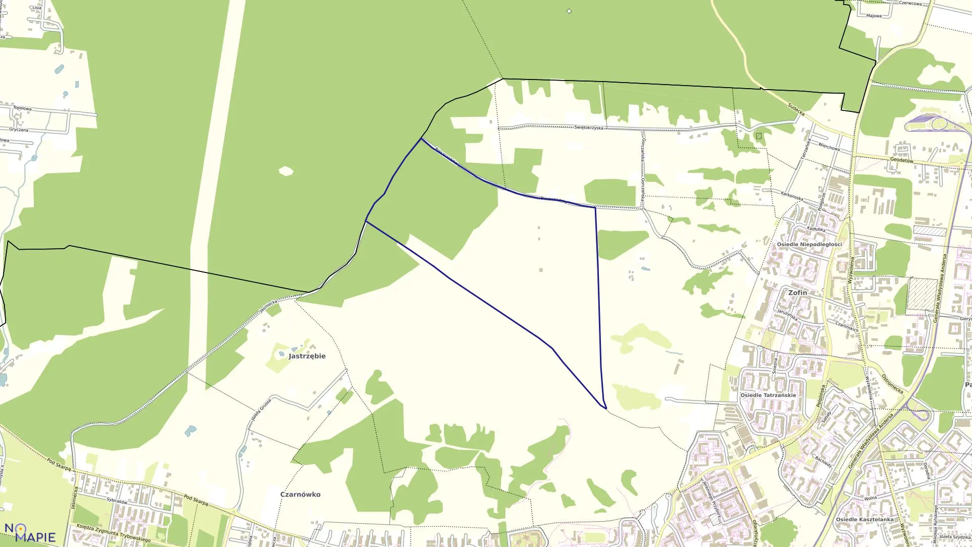 Mapa obrębu 0397 w mieście Bydgoszcz