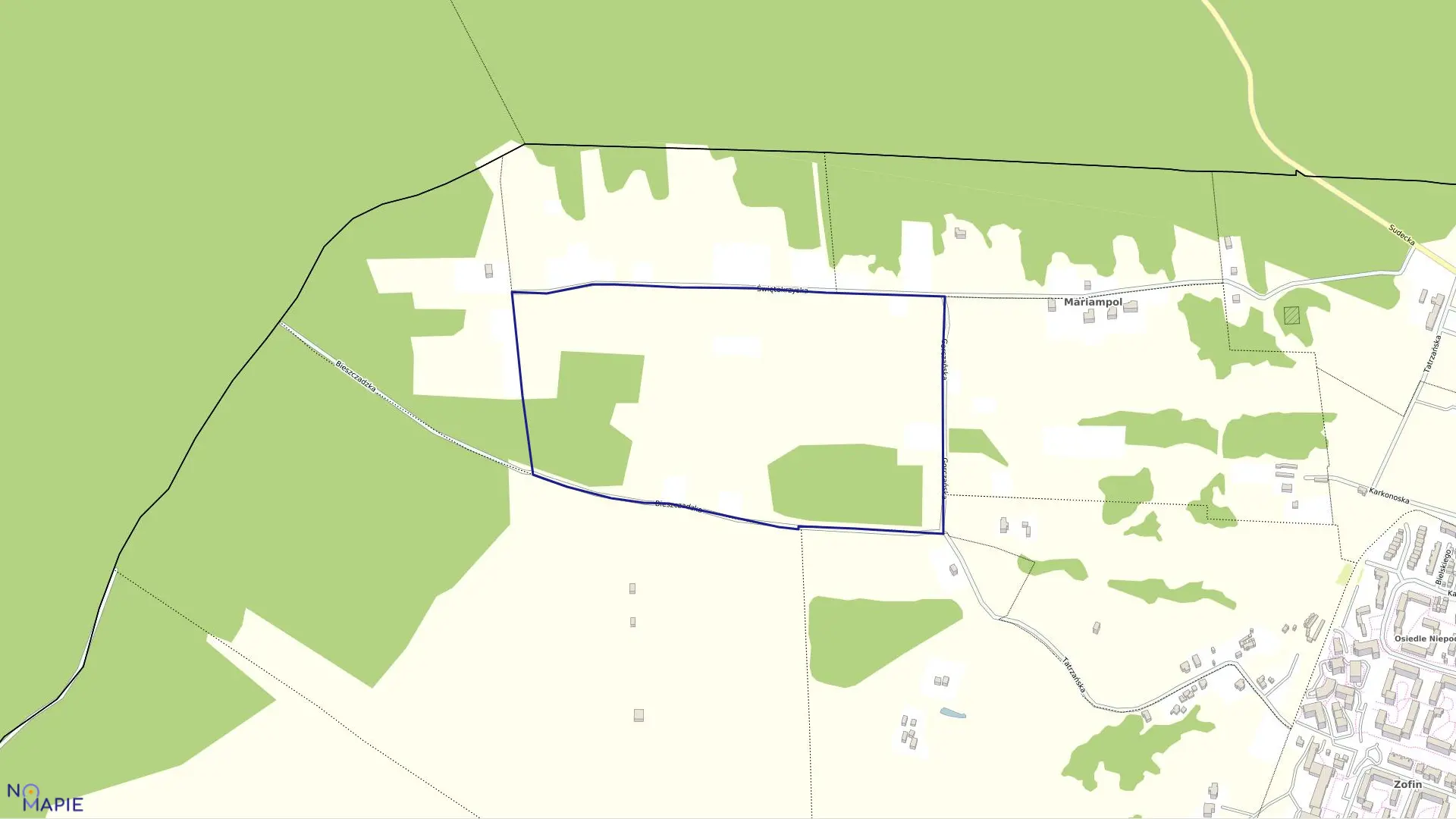 Mapa obrębu 0400 w mieście Bydgoszcz