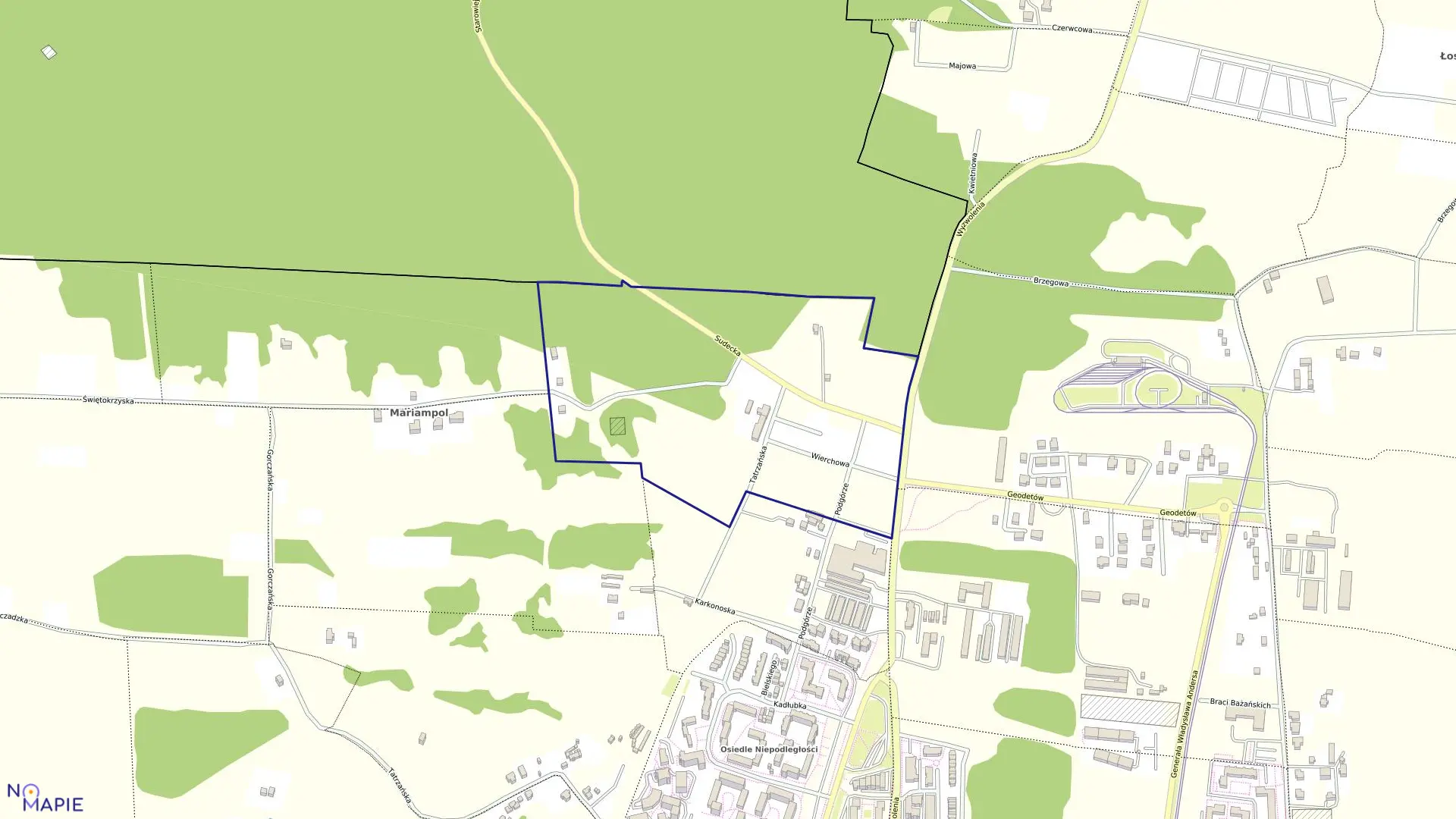 Mapa obrębu 0402 w mieście Bydgoszcz